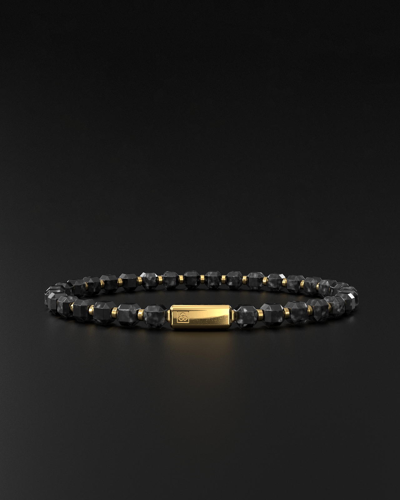 Silver Obsidian Bracelet 5mm | Kubic