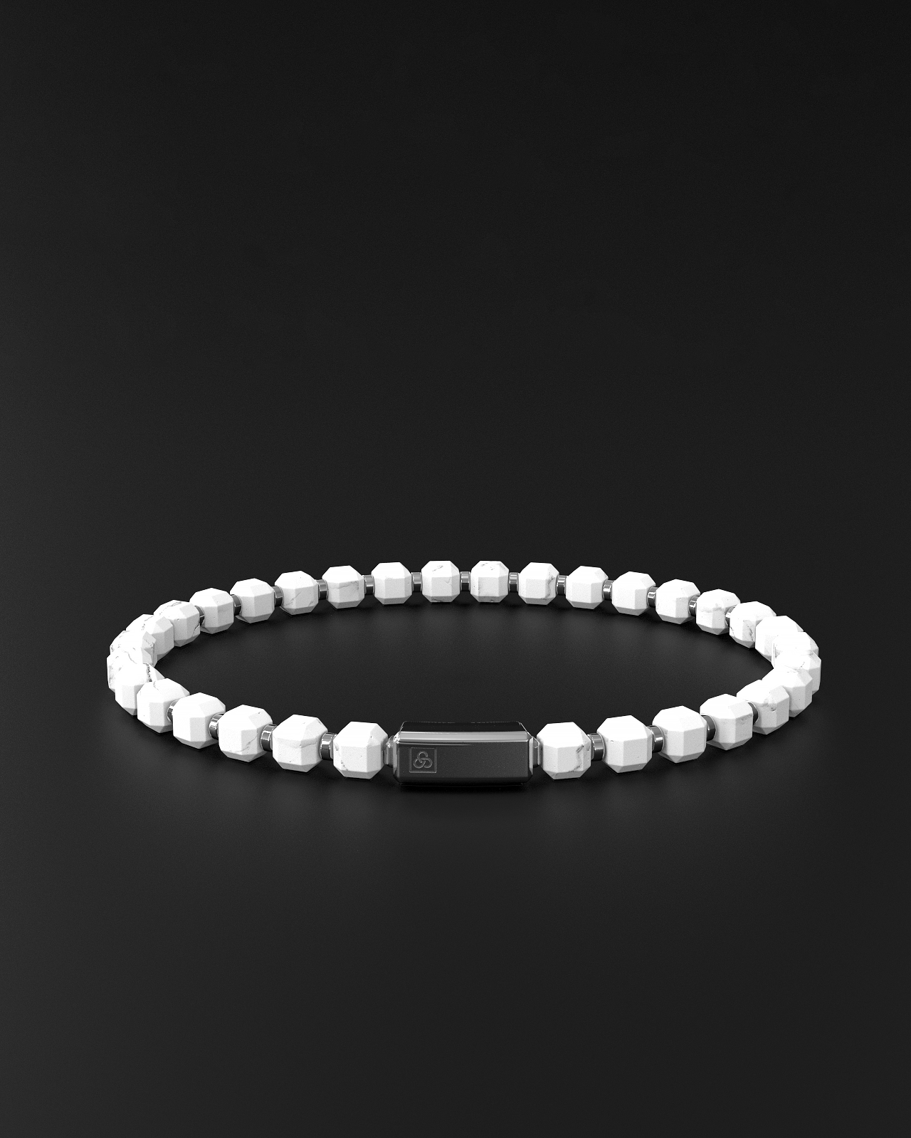 Howlite Bracelet 5mm | Kubic