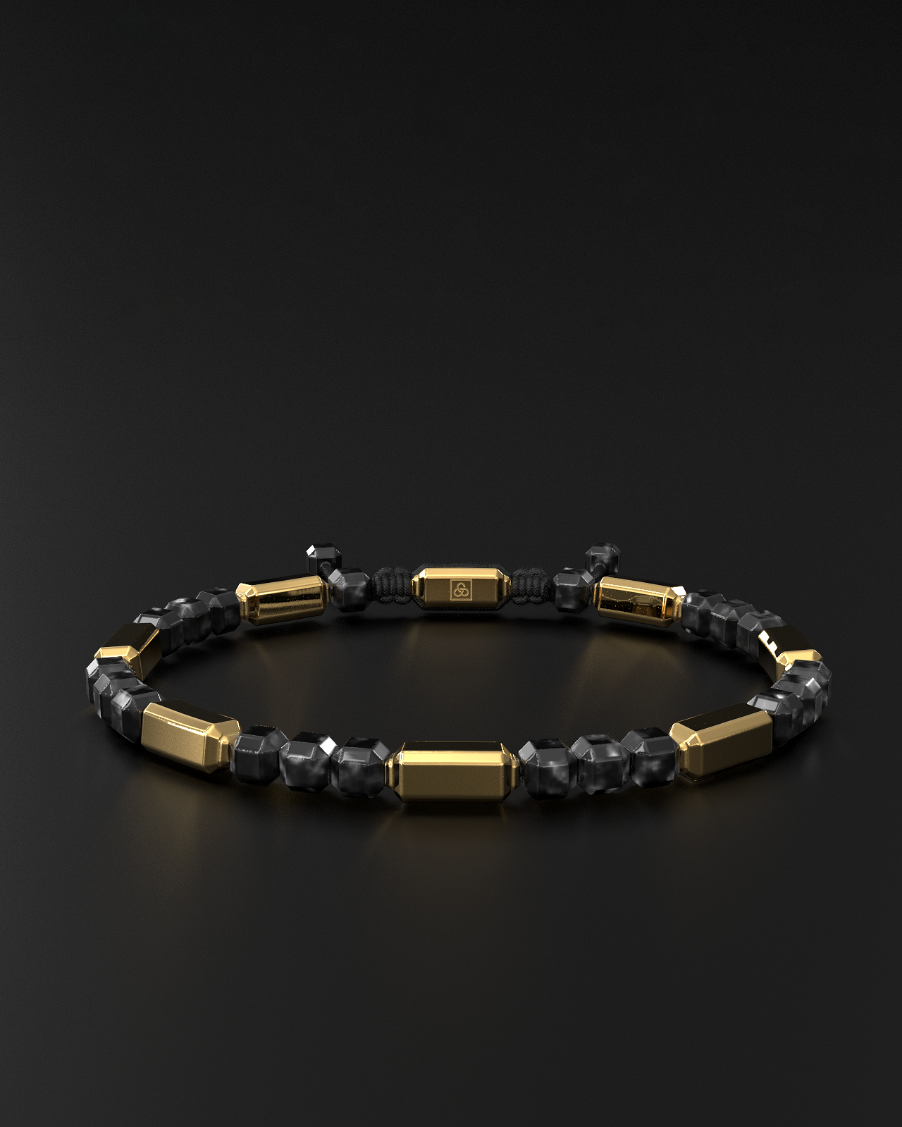 Silver Obsidian Bracelet #2 5mm | Kubic