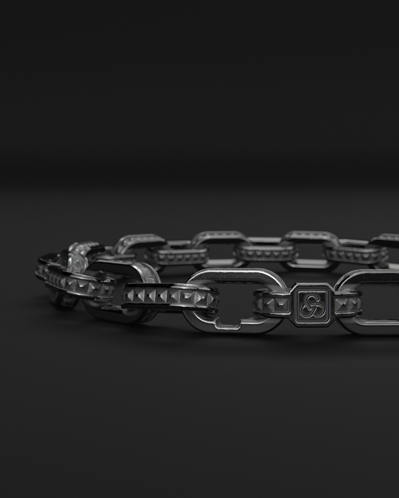 Pulsera de cadena cruda #3