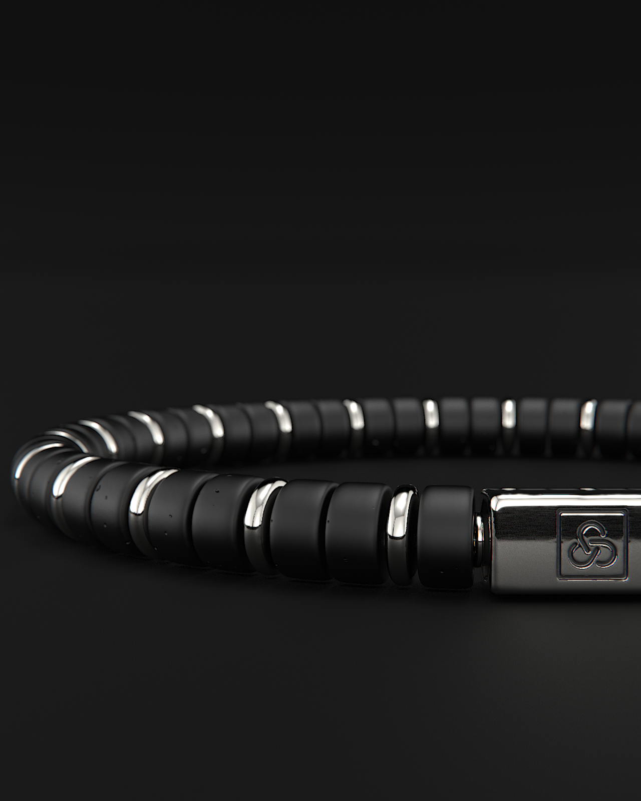Onyx Matte Bracelet 6mm | Spacer #2