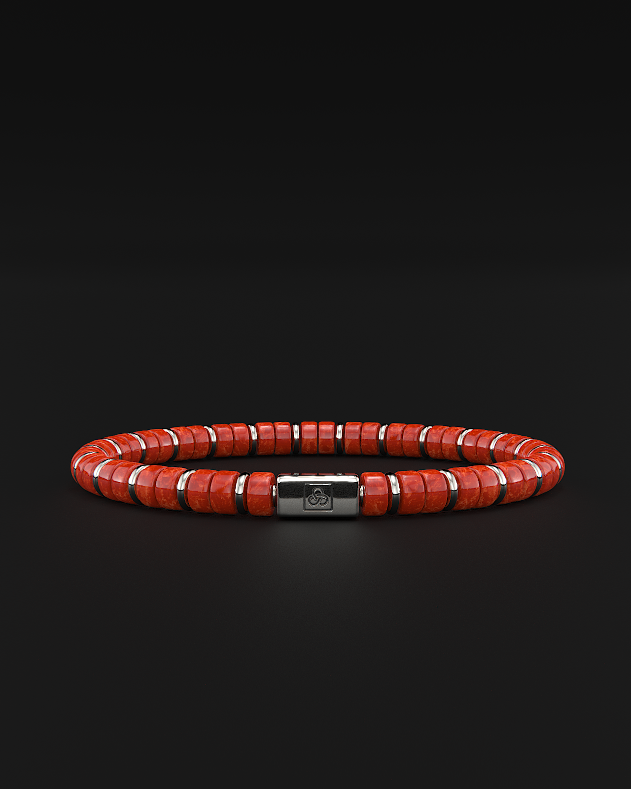 Bracelet en jade rouge 6mm | Entretoise #2