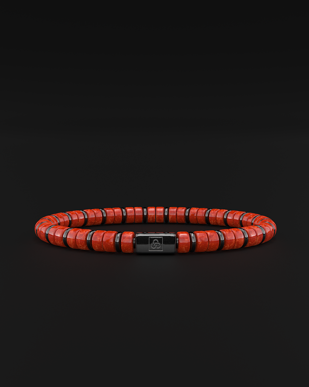 Bracelet en jade rouge 6mm | Entretoise #2