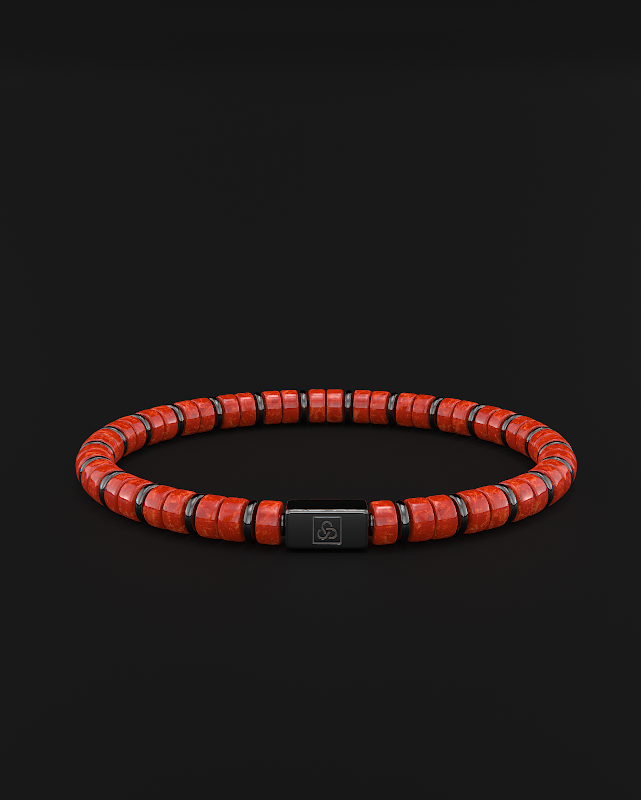 Bracelet en jade rouge 6mm | Entretoise #2