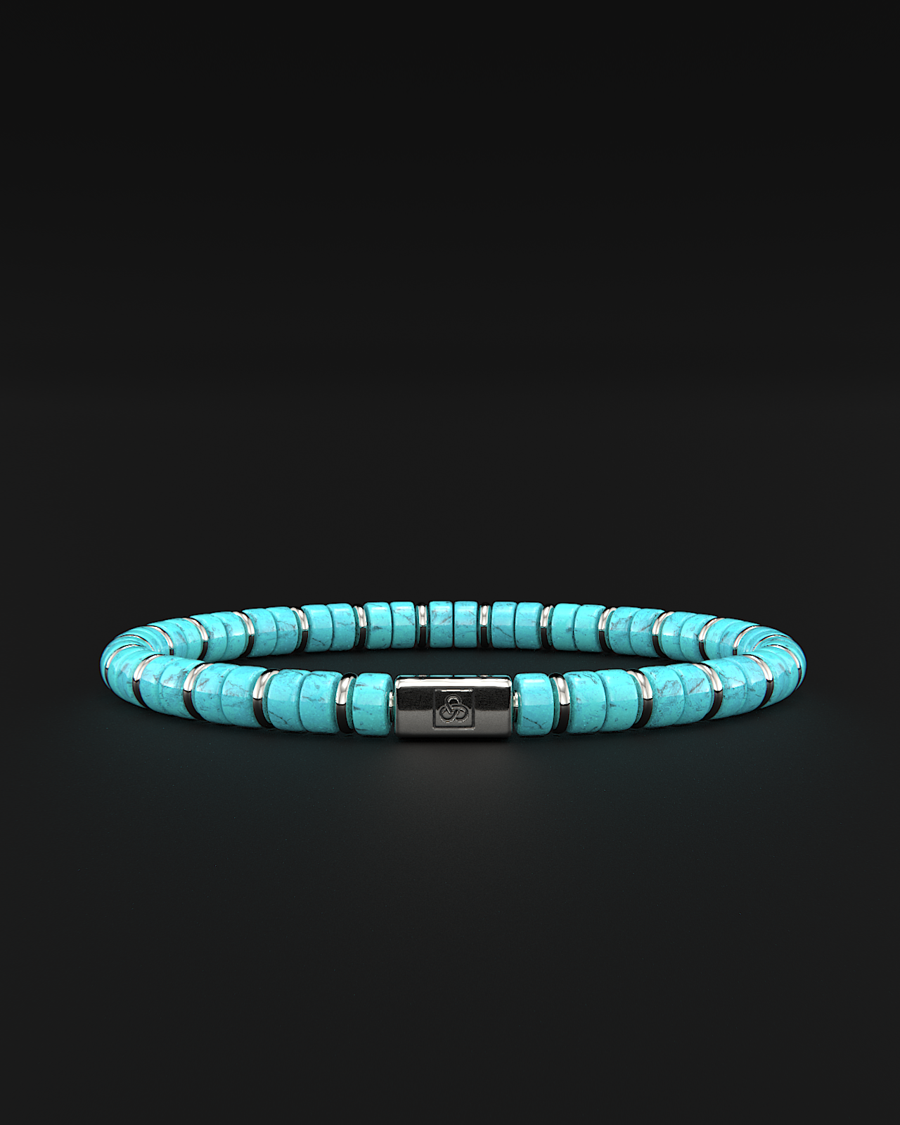 Bracciale Turchese 6mm | Distanziatore n. 2