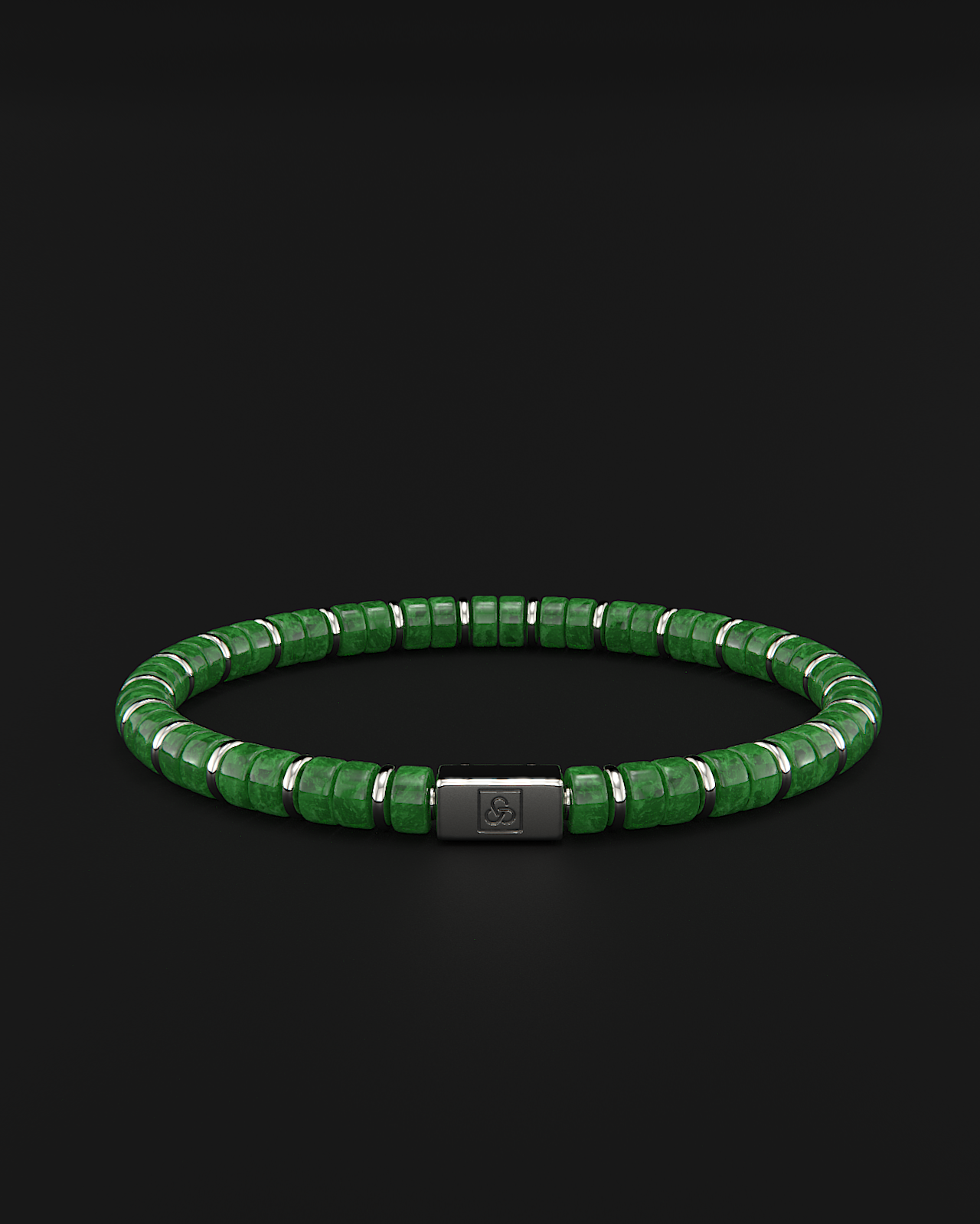 Smaragd-Jade-Armband 6mm | Abstandshalter Nr. 2