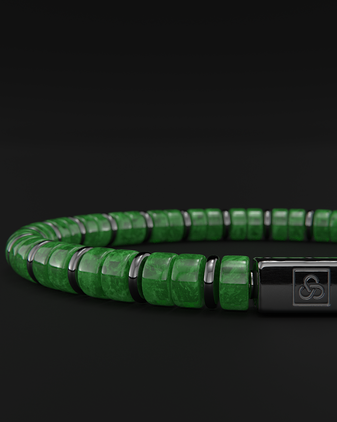 Smaragd-Jade-Armband 6mm | Abstandshalter Nr. 2