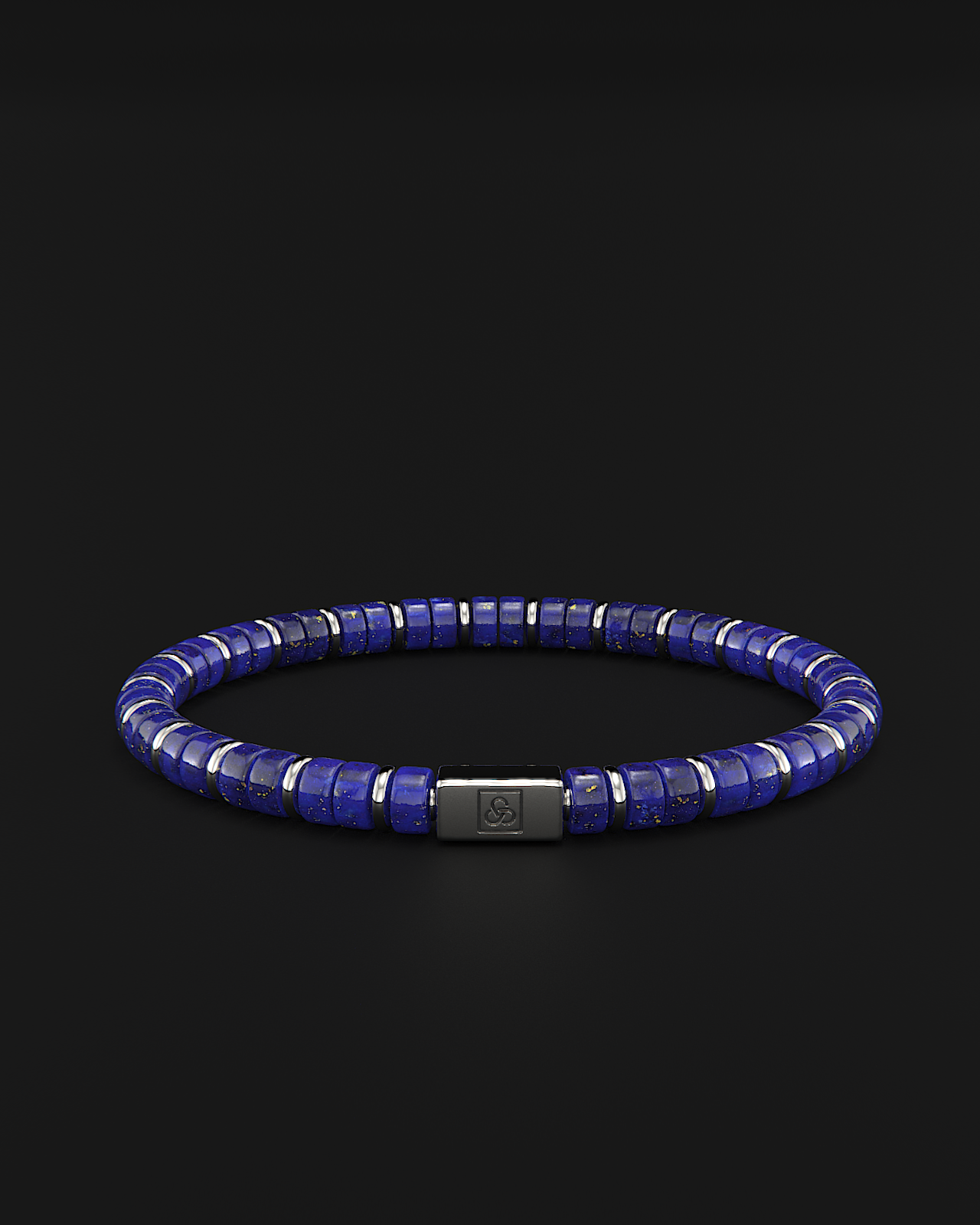 Bracciale in Lapis Lazuli 6mm | Distanziatore n. 2
