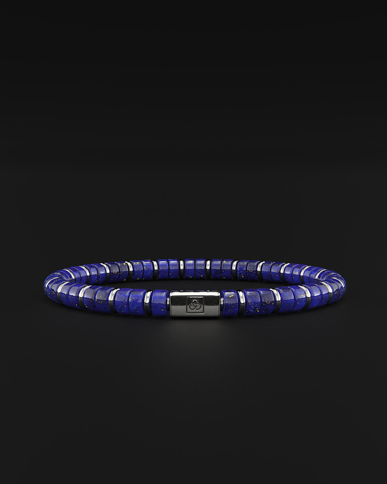 Bracciale in Lapis Lazuli 6mm | Distanziatore n. 2