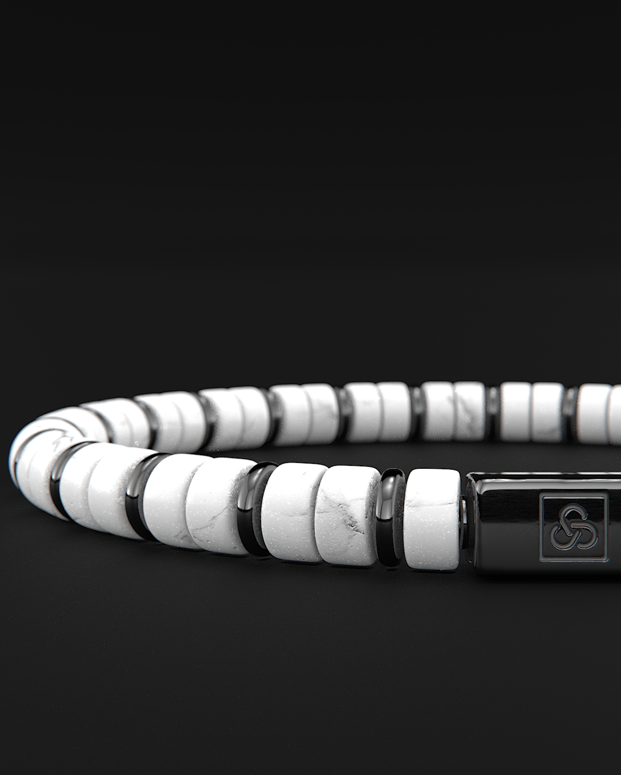 Pulsera de Howlite 6mm | Espaciador #2