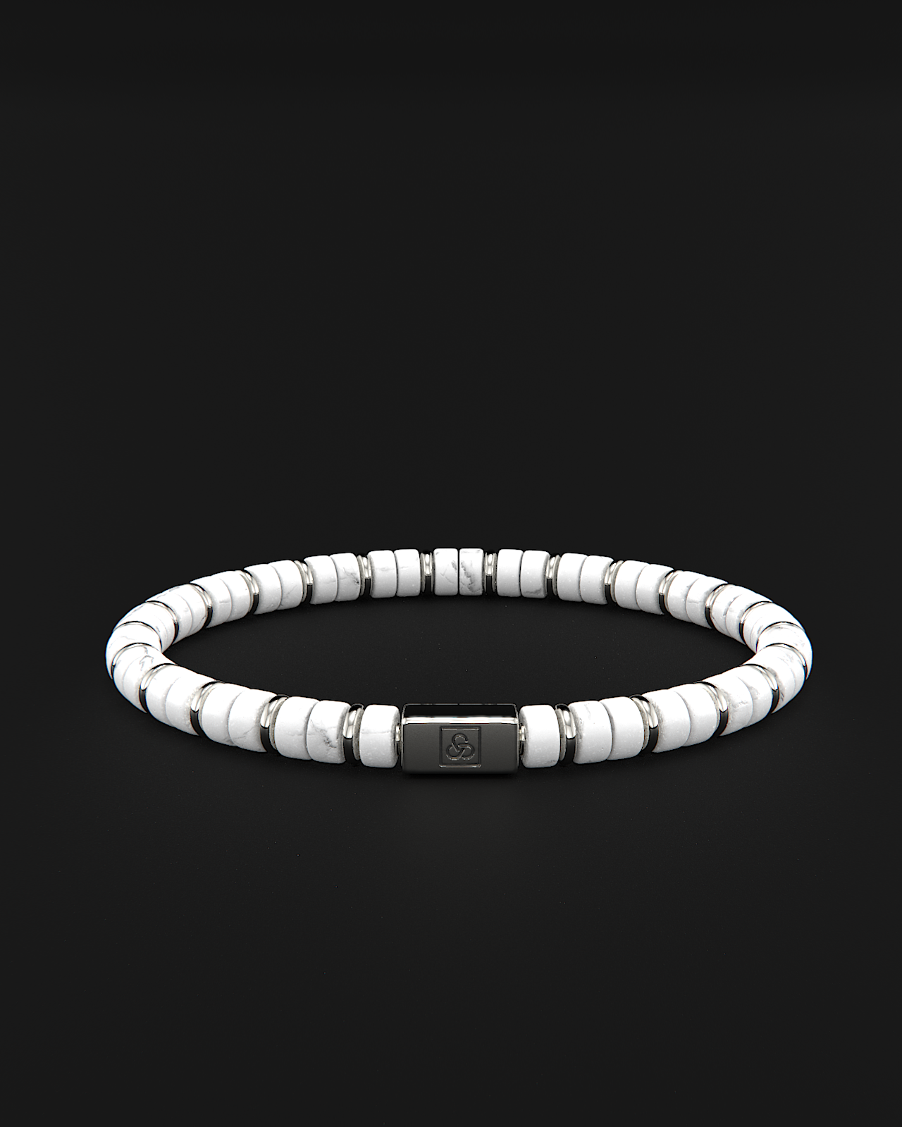 Pulsera de Howlite 6mm | Espaciador #2