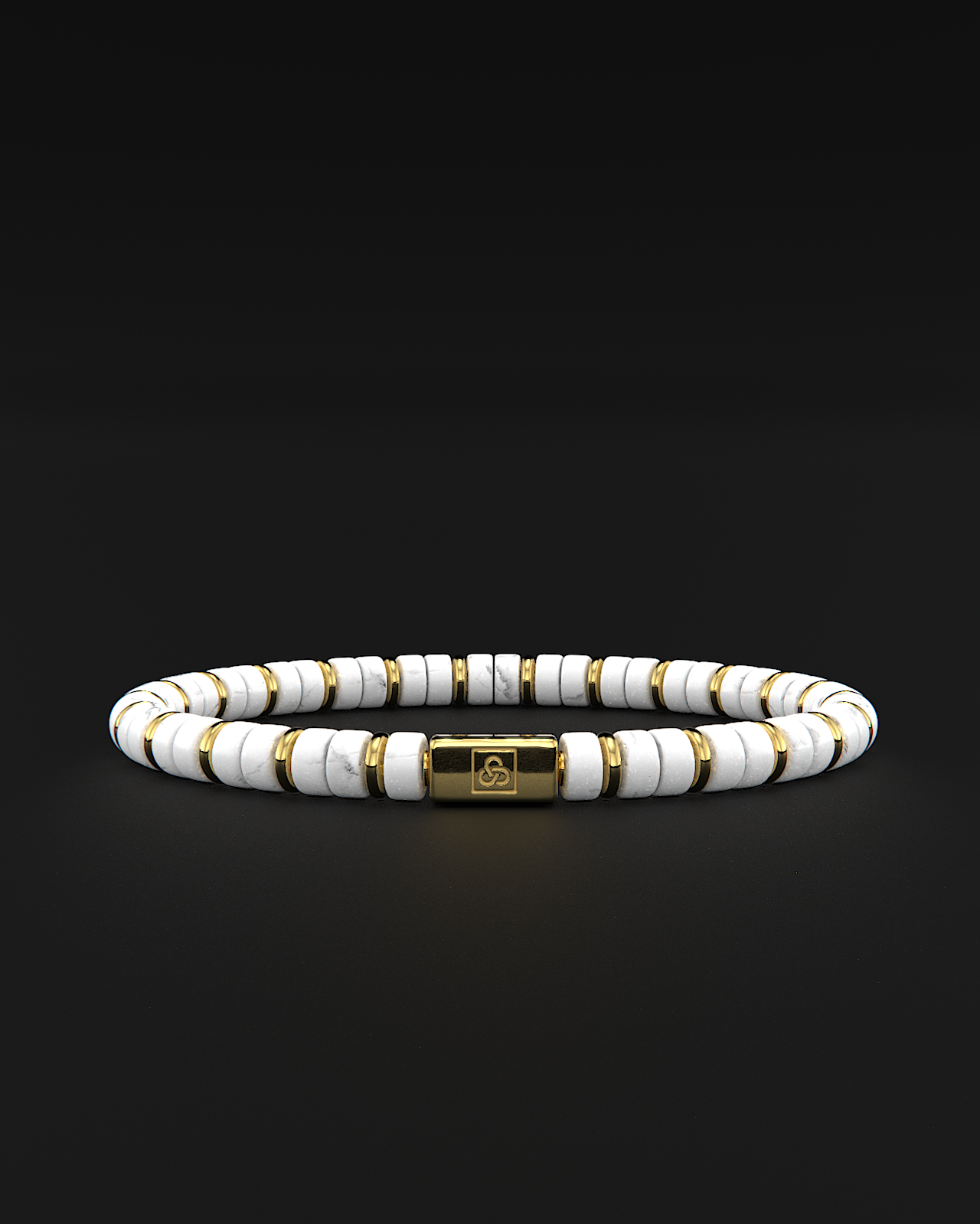 Howlite Men's Bracelet | Spacer #2 Collection | Seekers Men's Jewelry