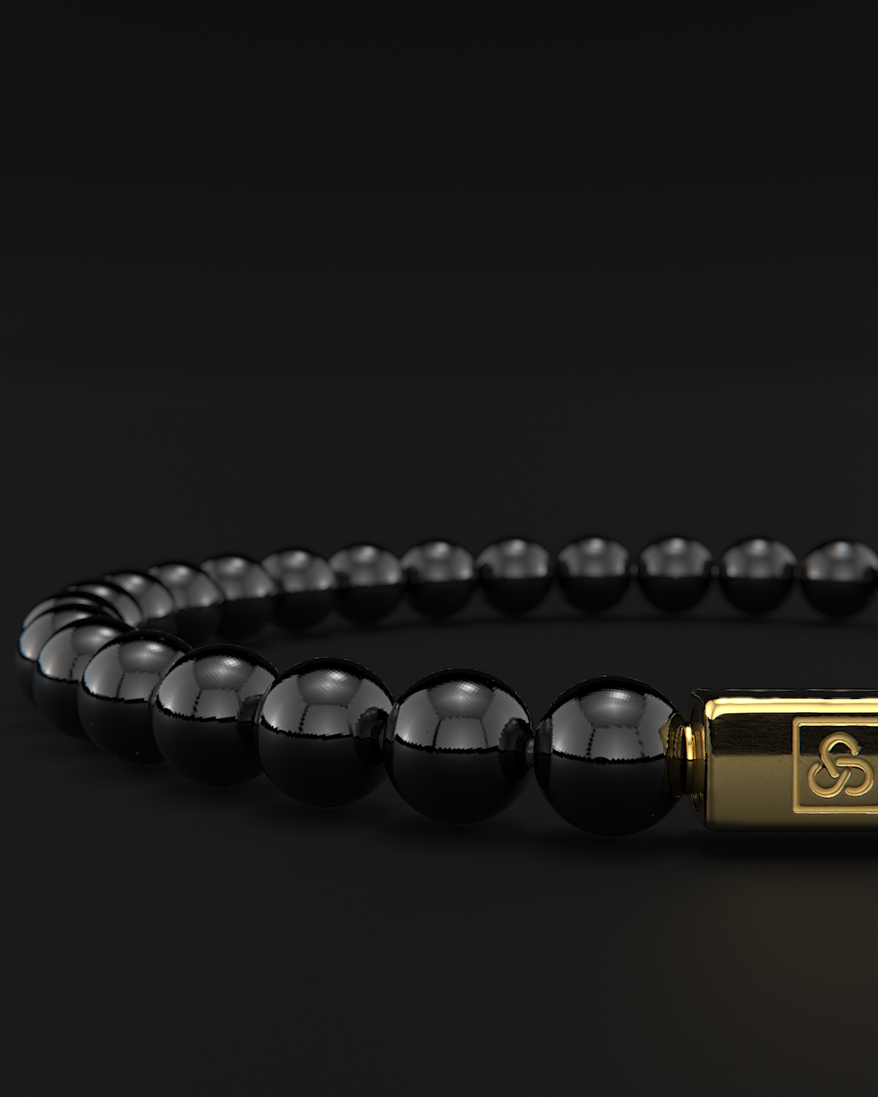 Bracelet Onyx 6mm | Essentiel