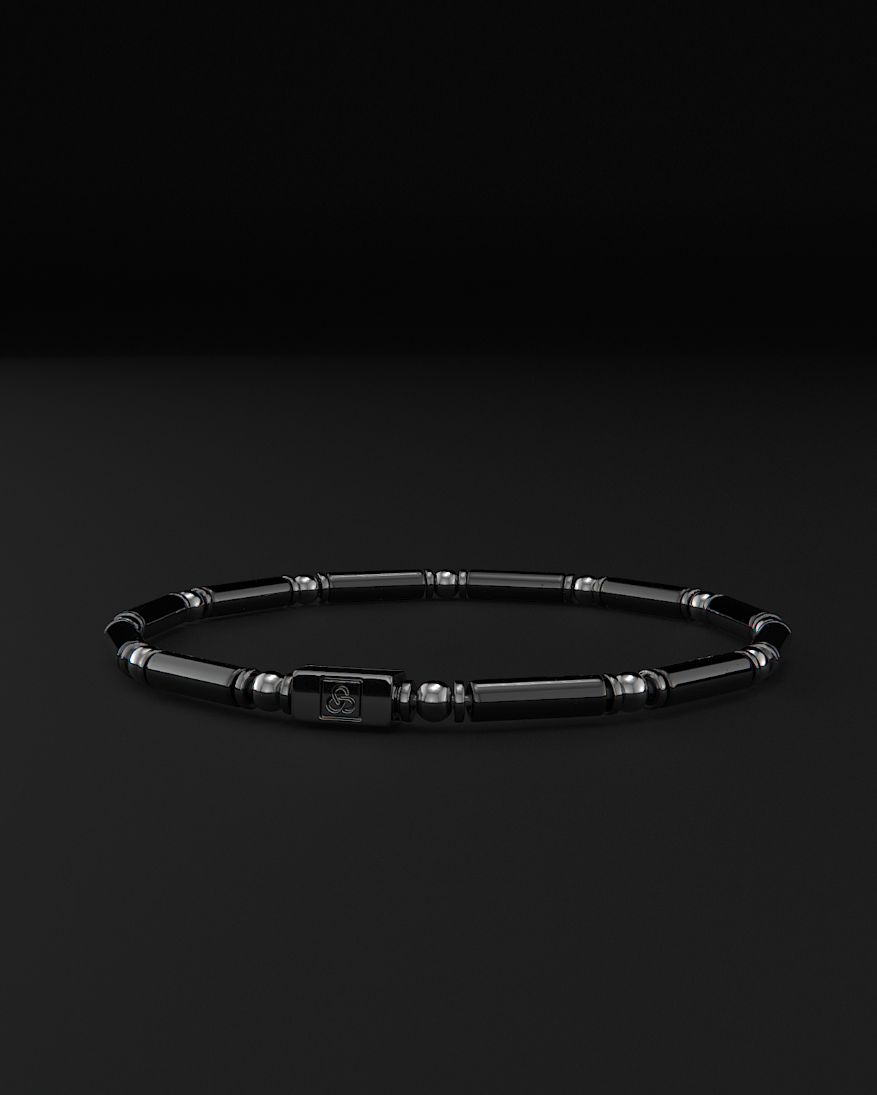 Onyx + Hematite Bracelet 4mm | PIPE