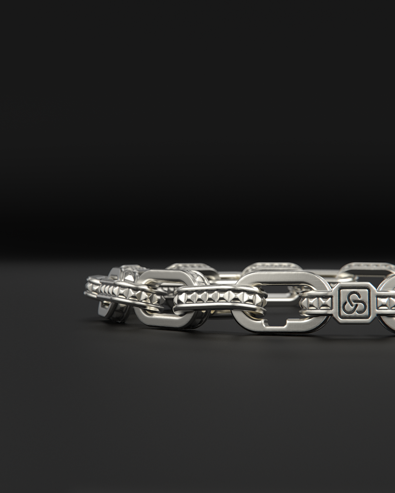 Pulsera de cadena cruda #3