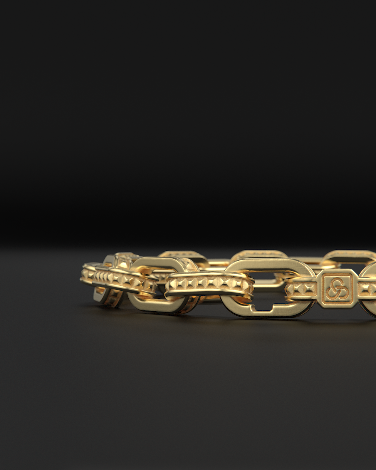 Pulsera de cadena cruda #3