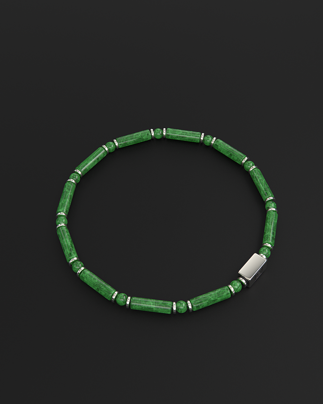Emerald Jade Bracelet 4mm | PIPE