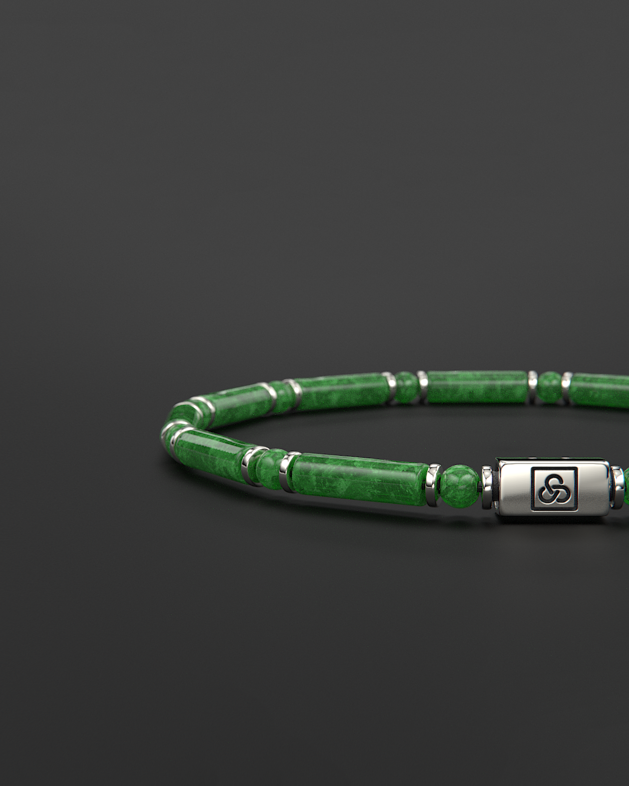 Emerald Jade Bracelet 4mm | PIPE