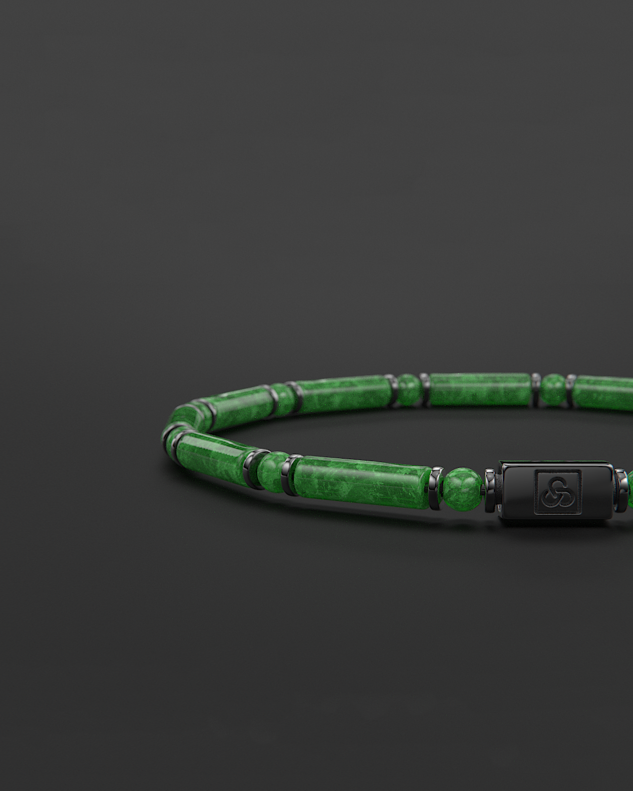 Emerald Jade Bracelet 4mm | PIPE