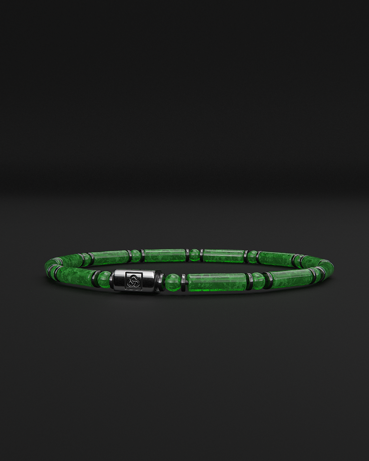 Emerald Jade Bracelet 4mm | PIPE