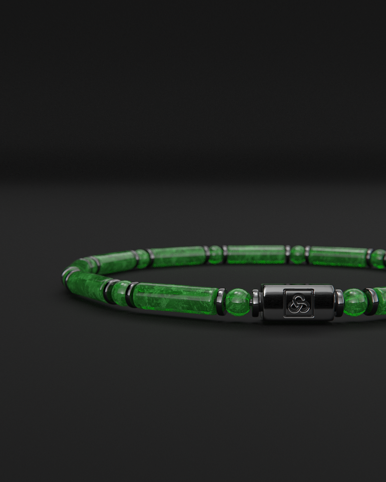 Emerald Jade Bracelet 4mm | PIPE