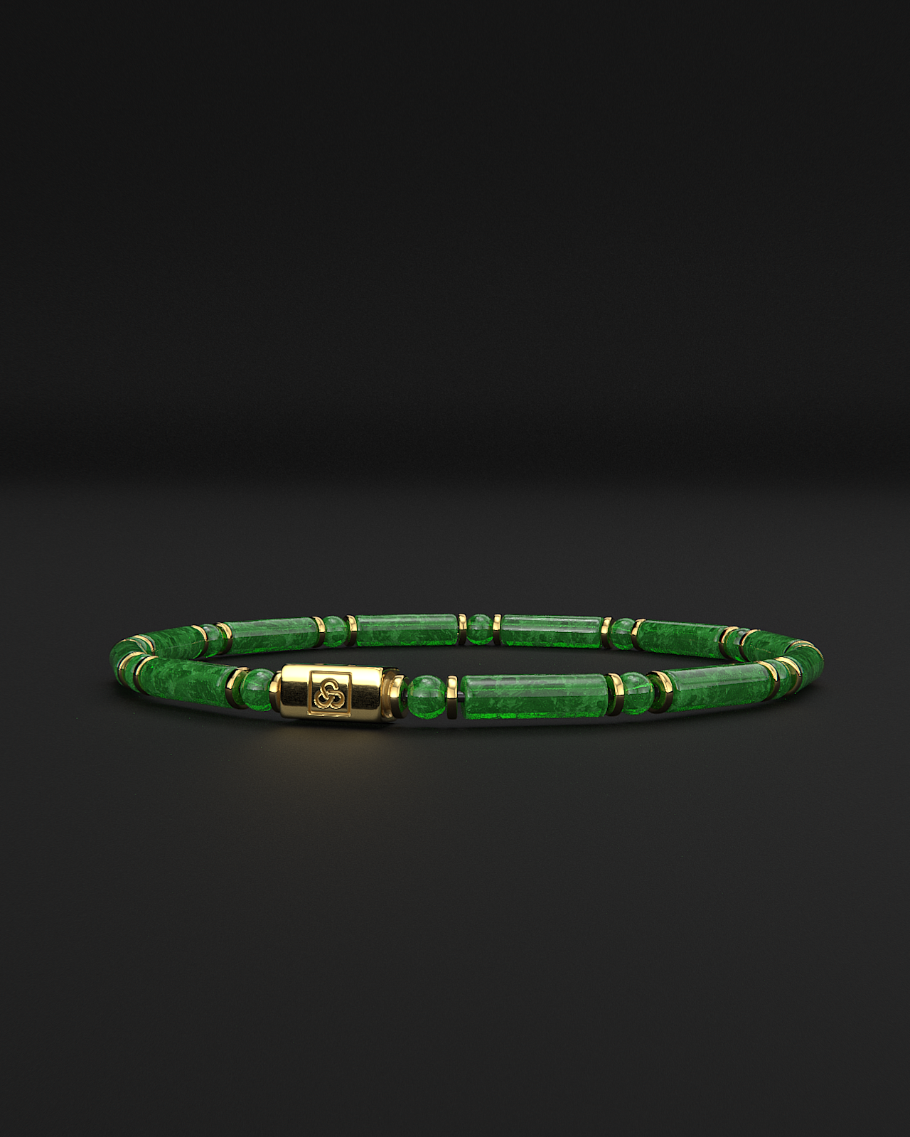 Emerald Jade Bracelet 4mm | PIPE