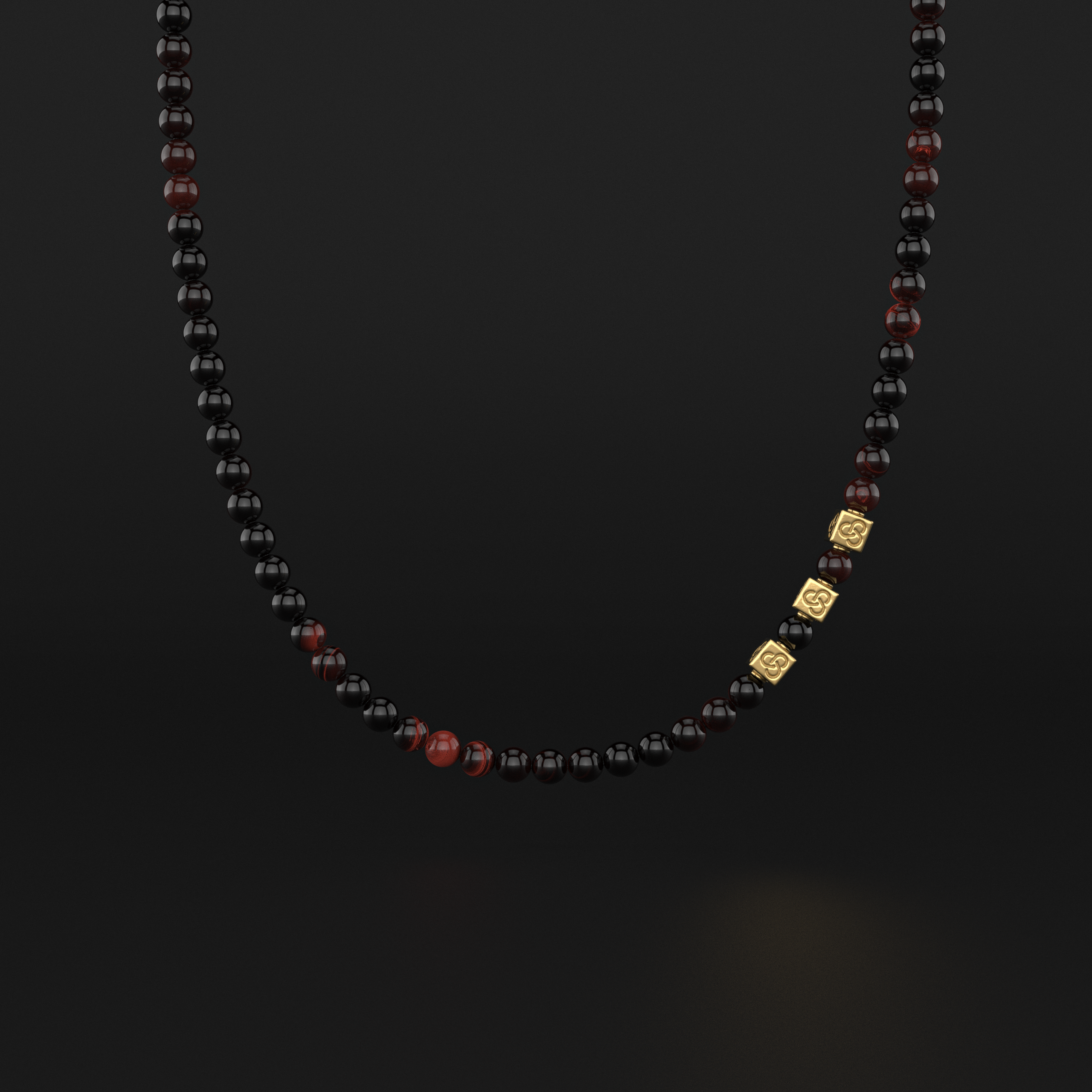 Red Tiger Eye Necklace 8mm | Essential