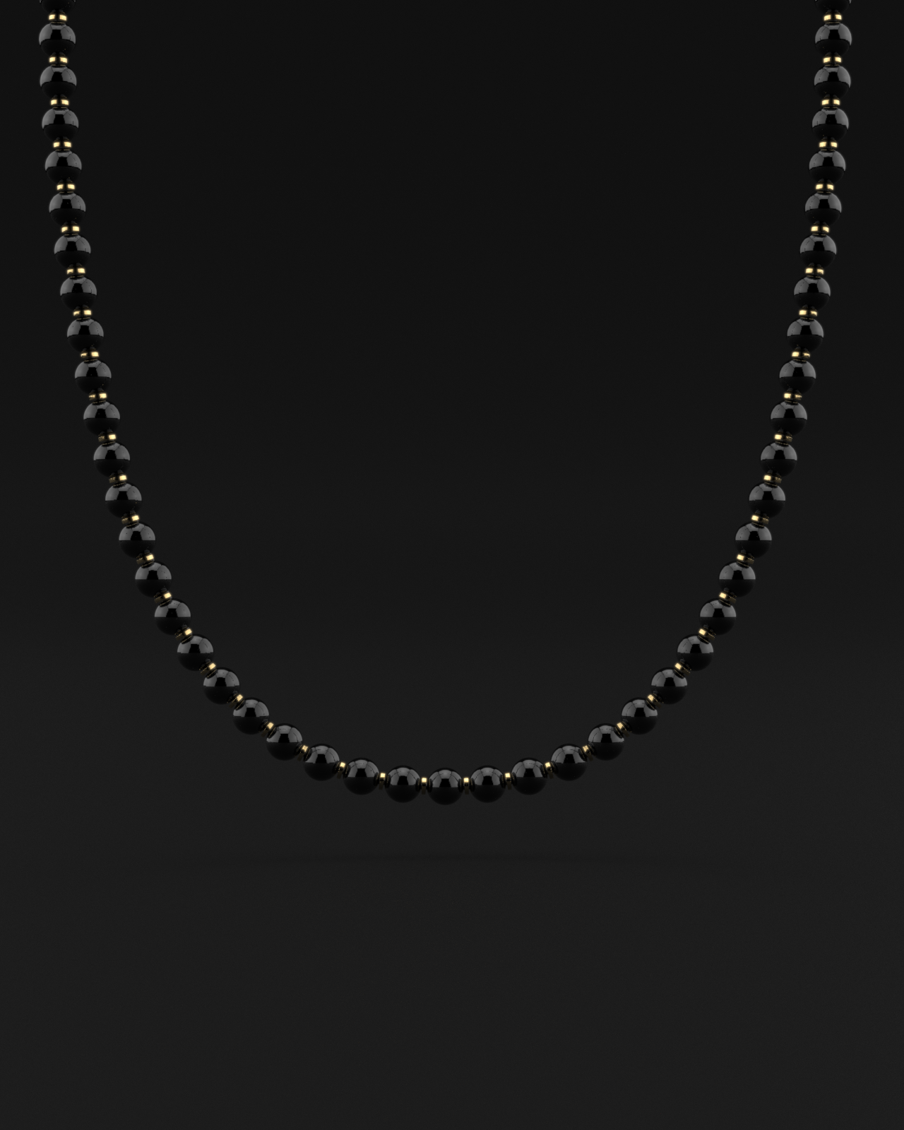 Onyx Necklace 6mm | Prayer – Symbol of Strength and Clarity