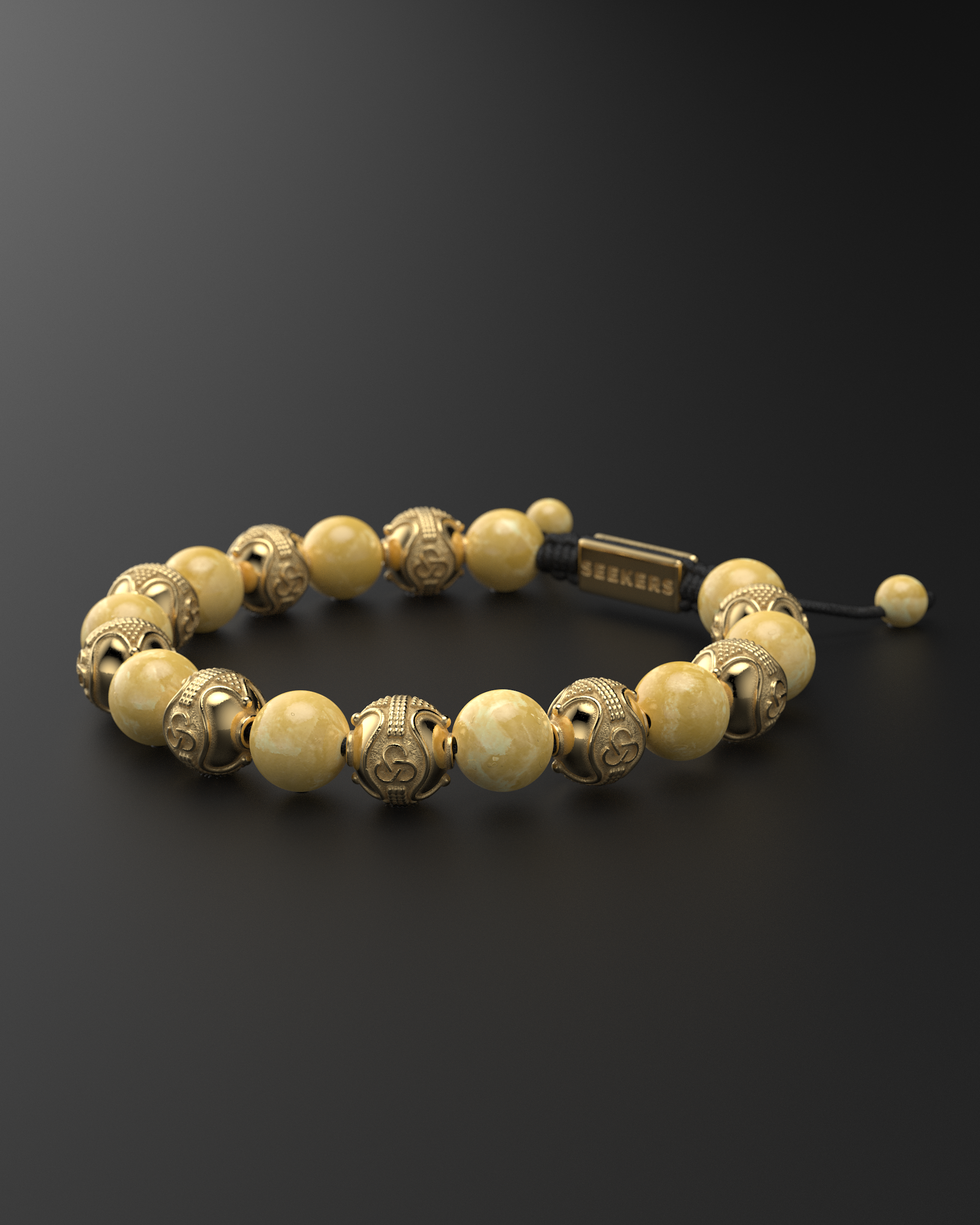 Pulsera de Jade Amarillo 10mm | Prestigio