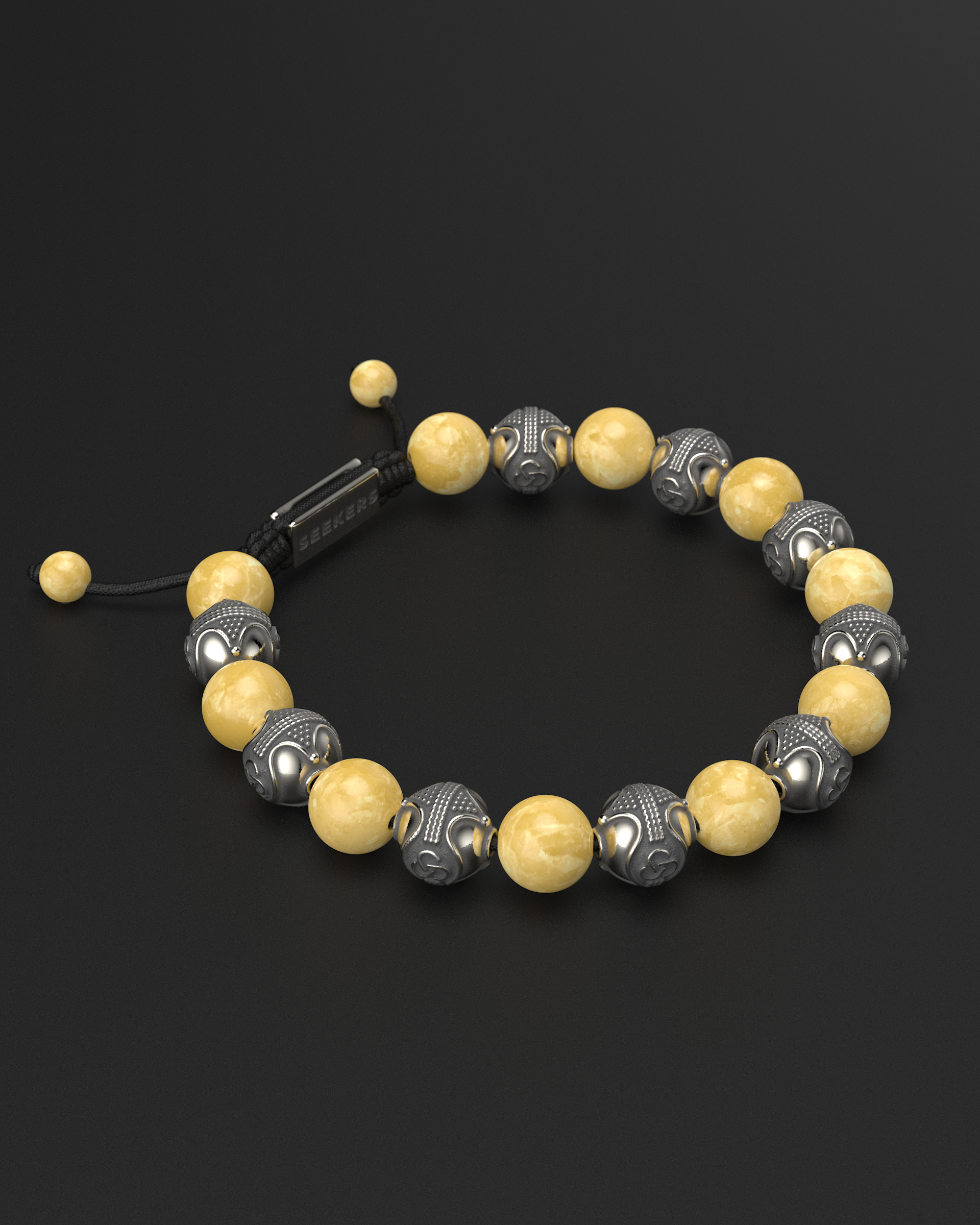Pulsera de Jade Amarillo 10mm | Prestigio