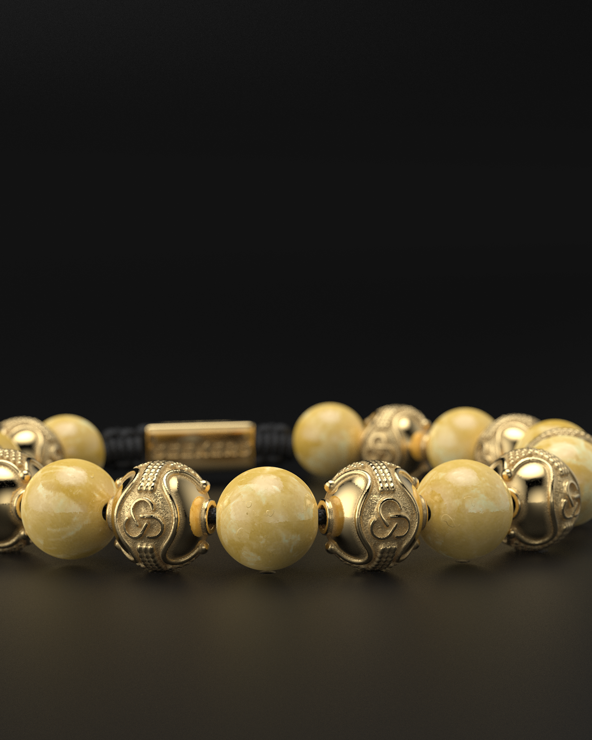 Pulsera de Jade Amarillo 10mm | Prestigio