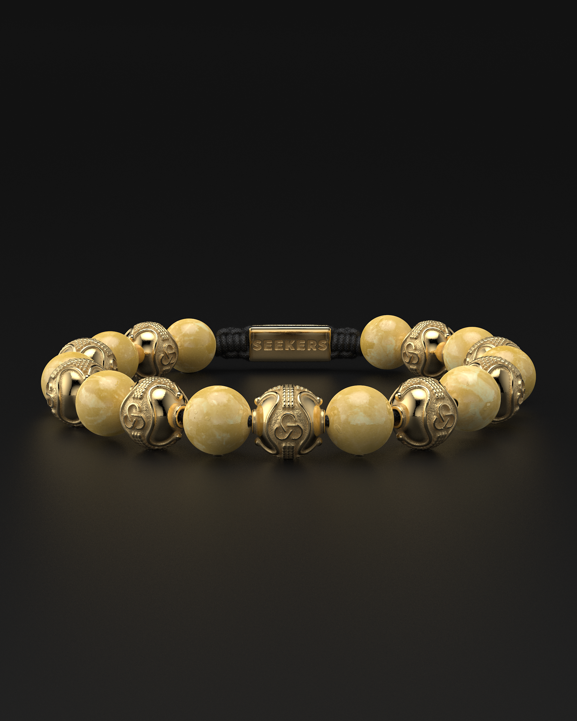 Pulsera de Jade Amarillo 10mm | Prestigio