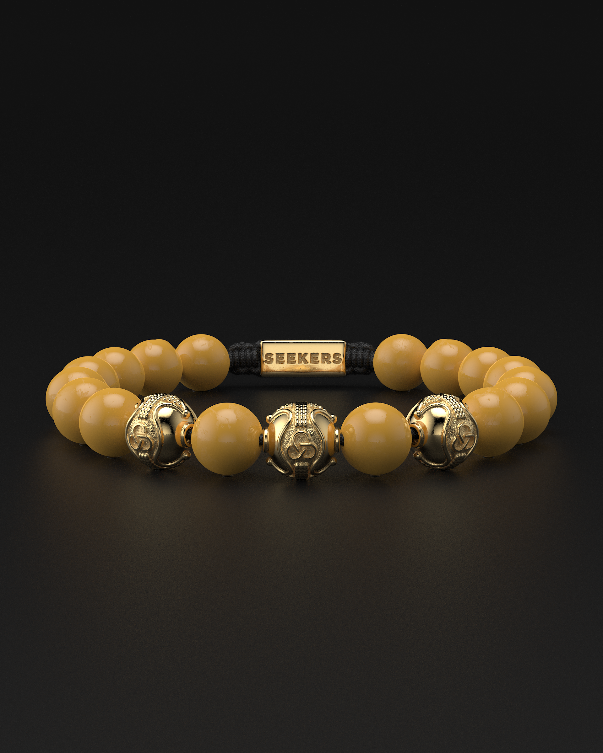 Yellow Mookaite Bracelet 10mm | Premium