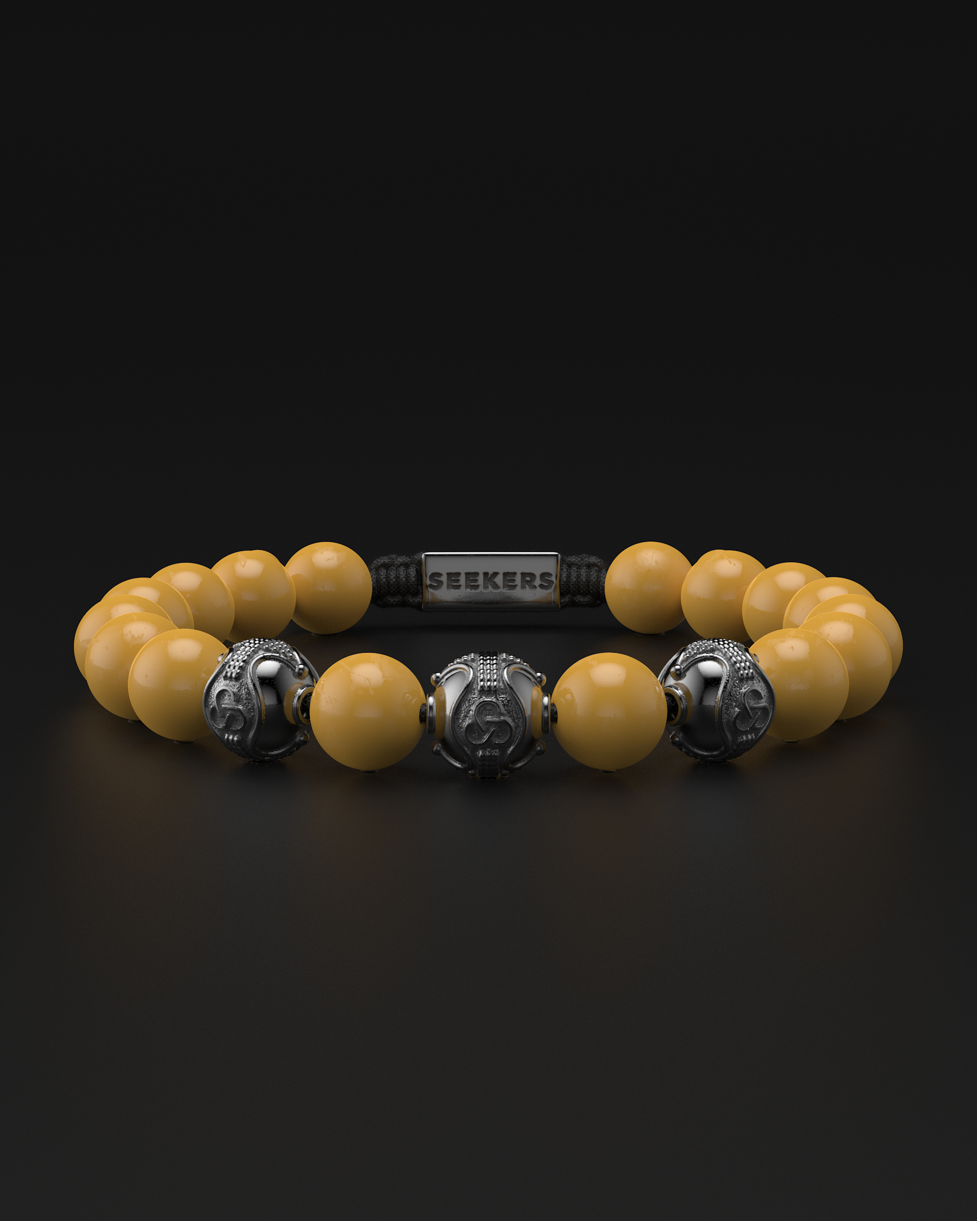 Yellow Mookaite Bracelet 10mm | Premium