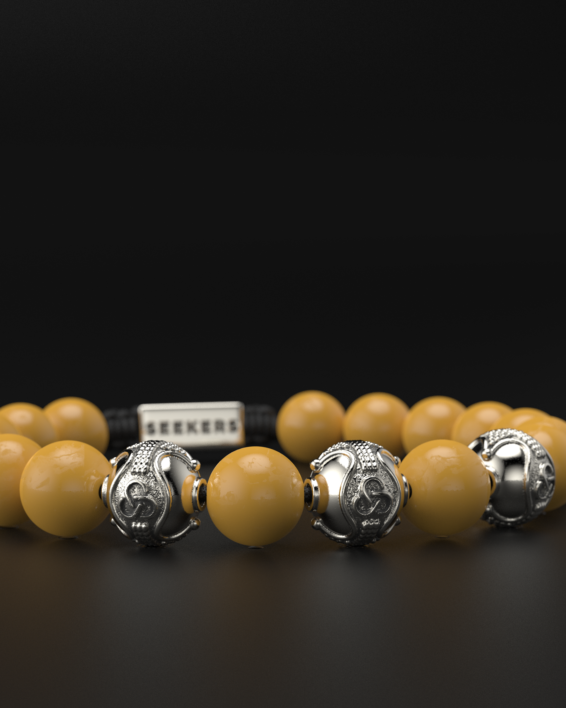 Yellow Mookaite Bracelet 10mm | Premium