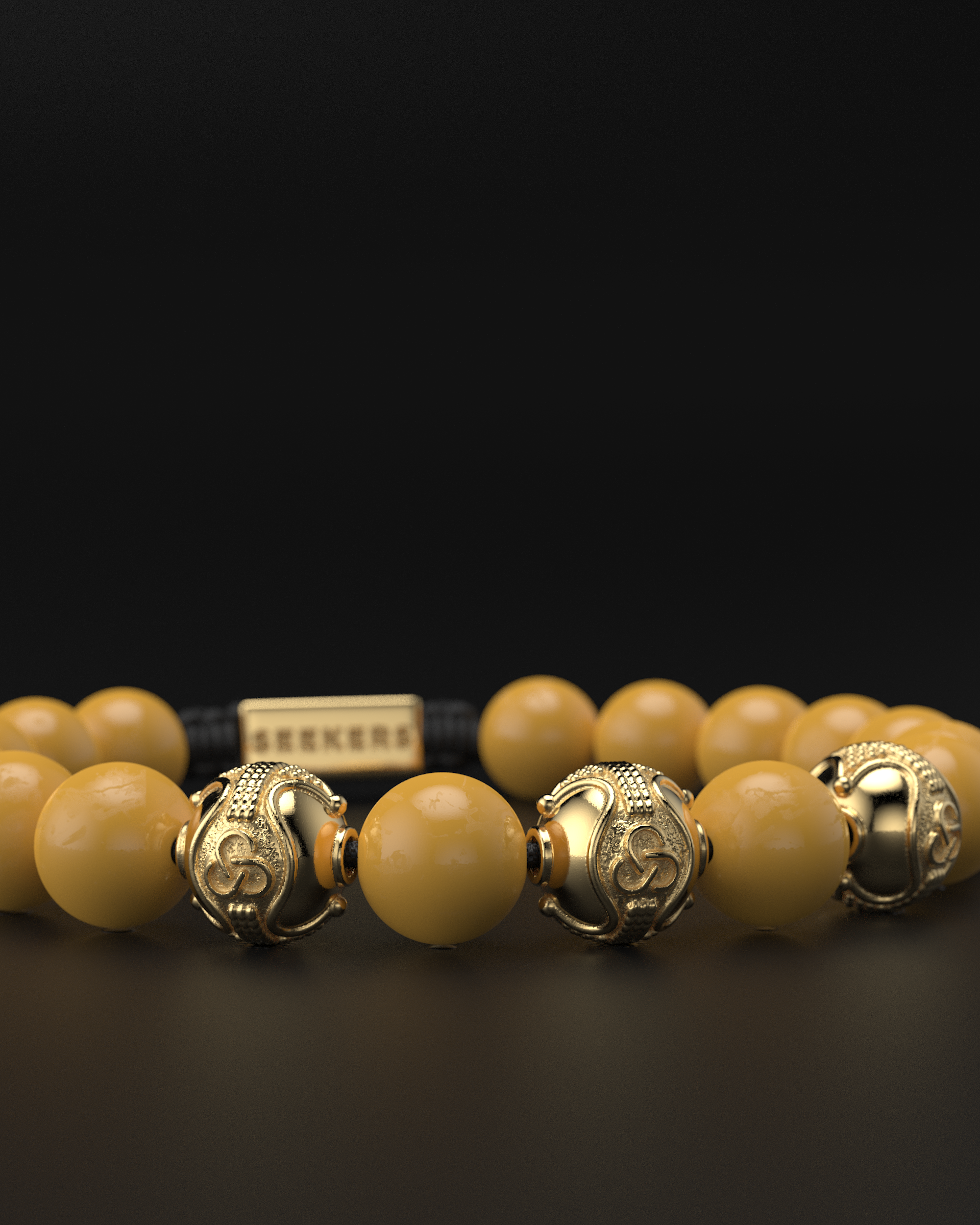 Yellow Mookaite Bracelet 10mm | Premium