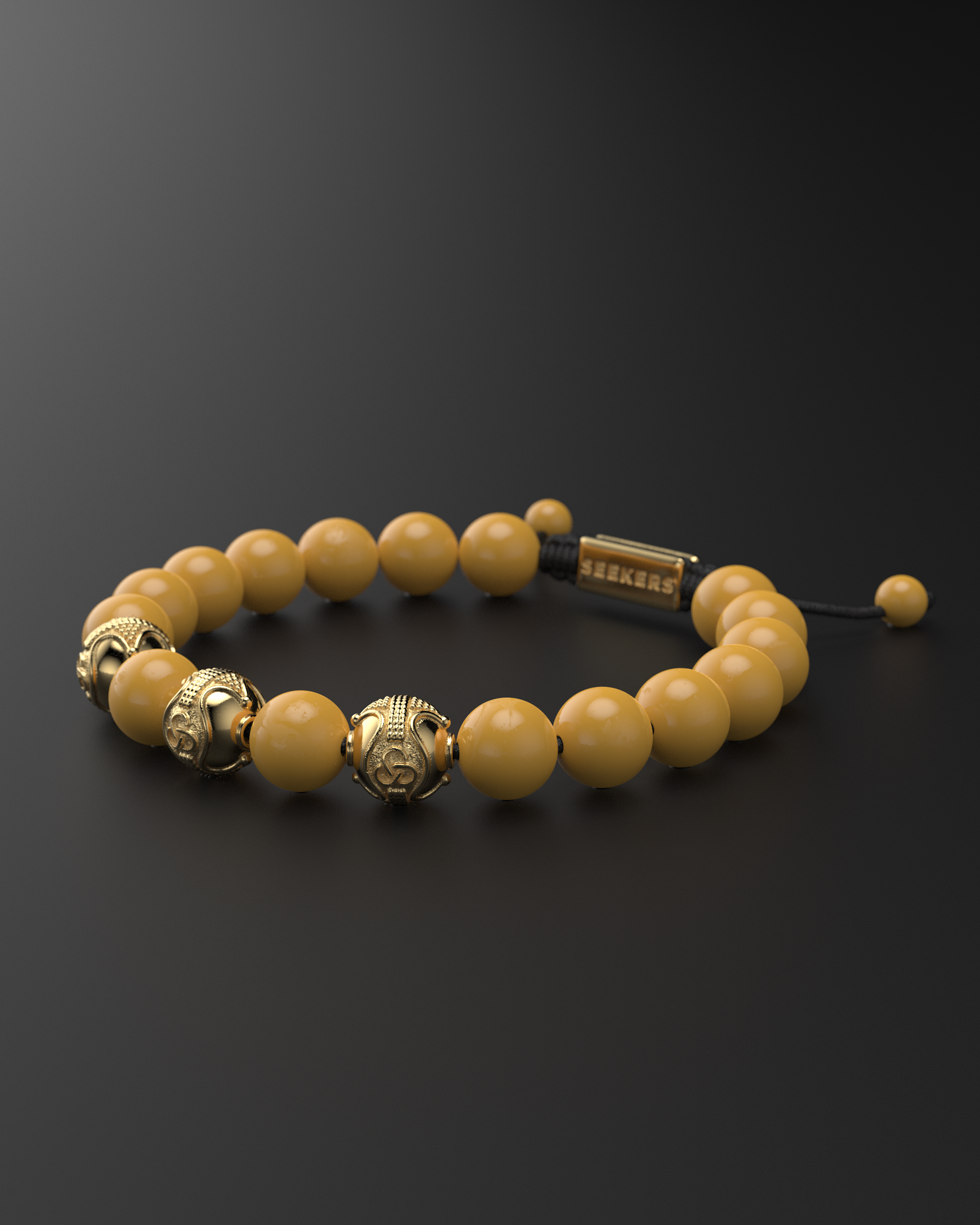Yellow Mookaite Bracelet 10mm | Premium