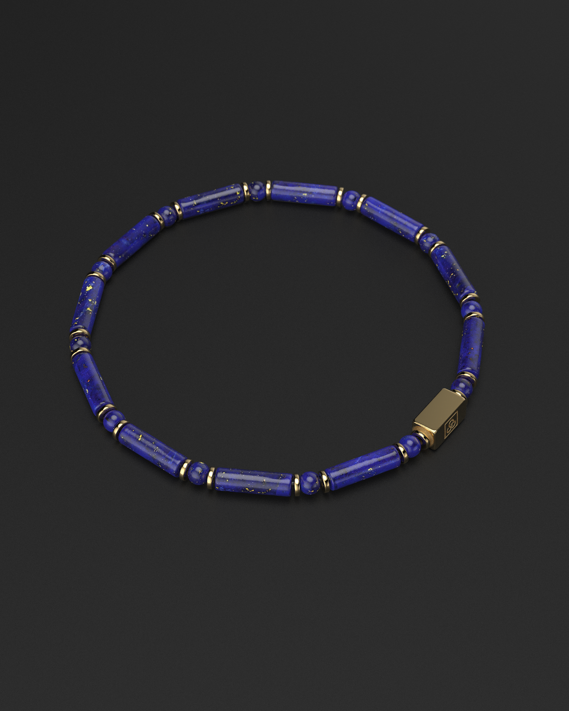 Pulsera de Lápiz Lázuli + Tridacna 4mm | TUBO