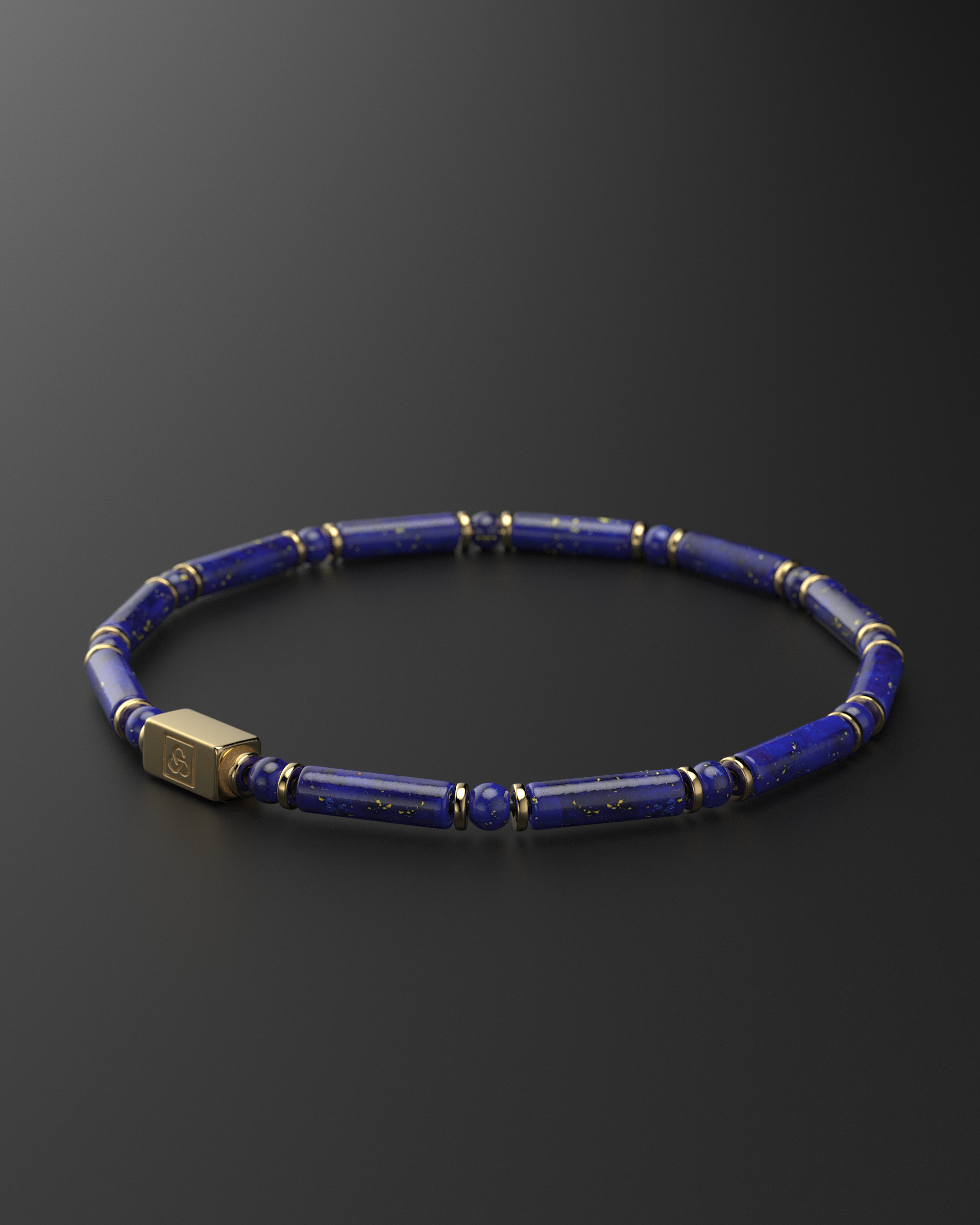 Pulsera de Lápiz Lázuli + Tridacna 4mm | TUBO