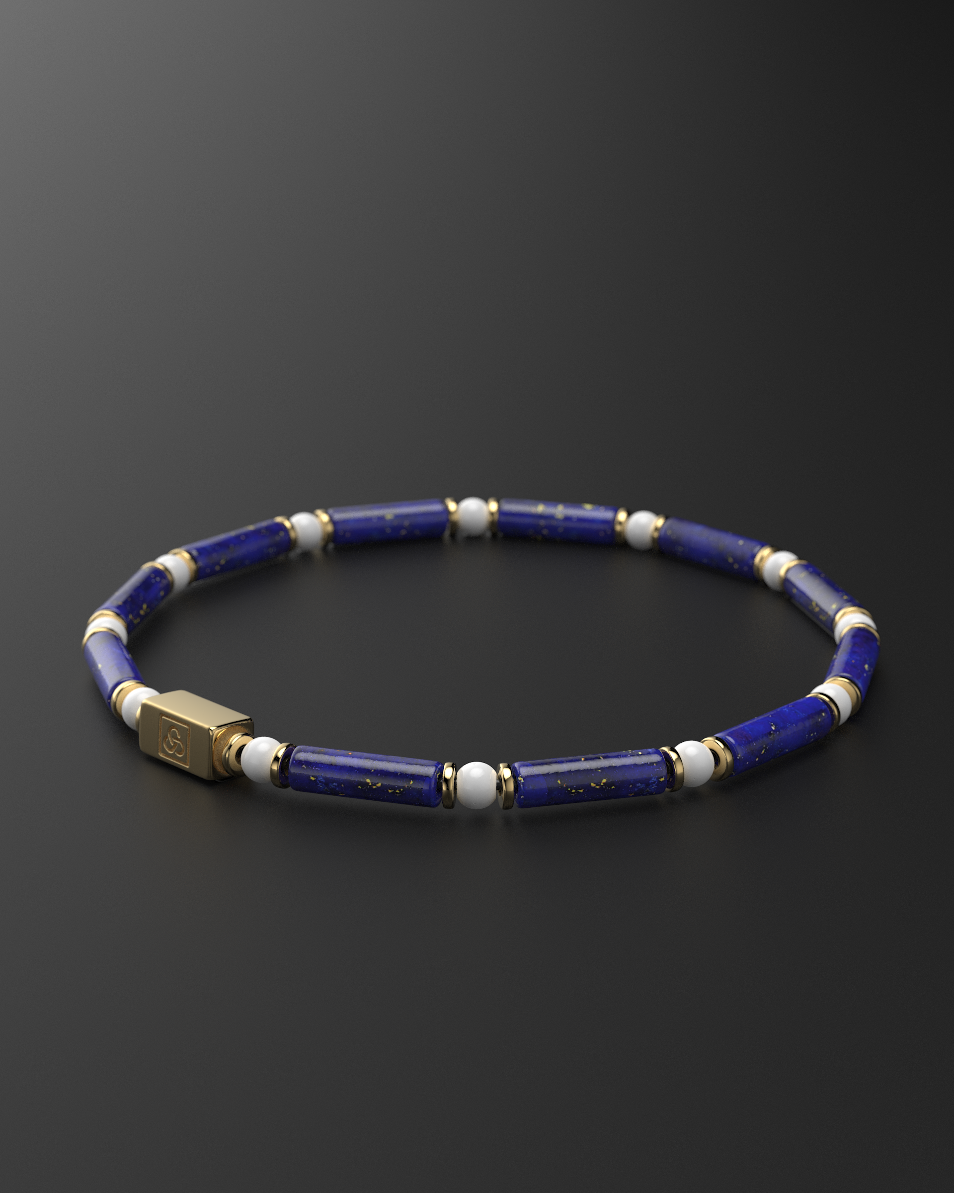 Lapis Lazuli + Tridacna Bracelet 4mm | PIPE