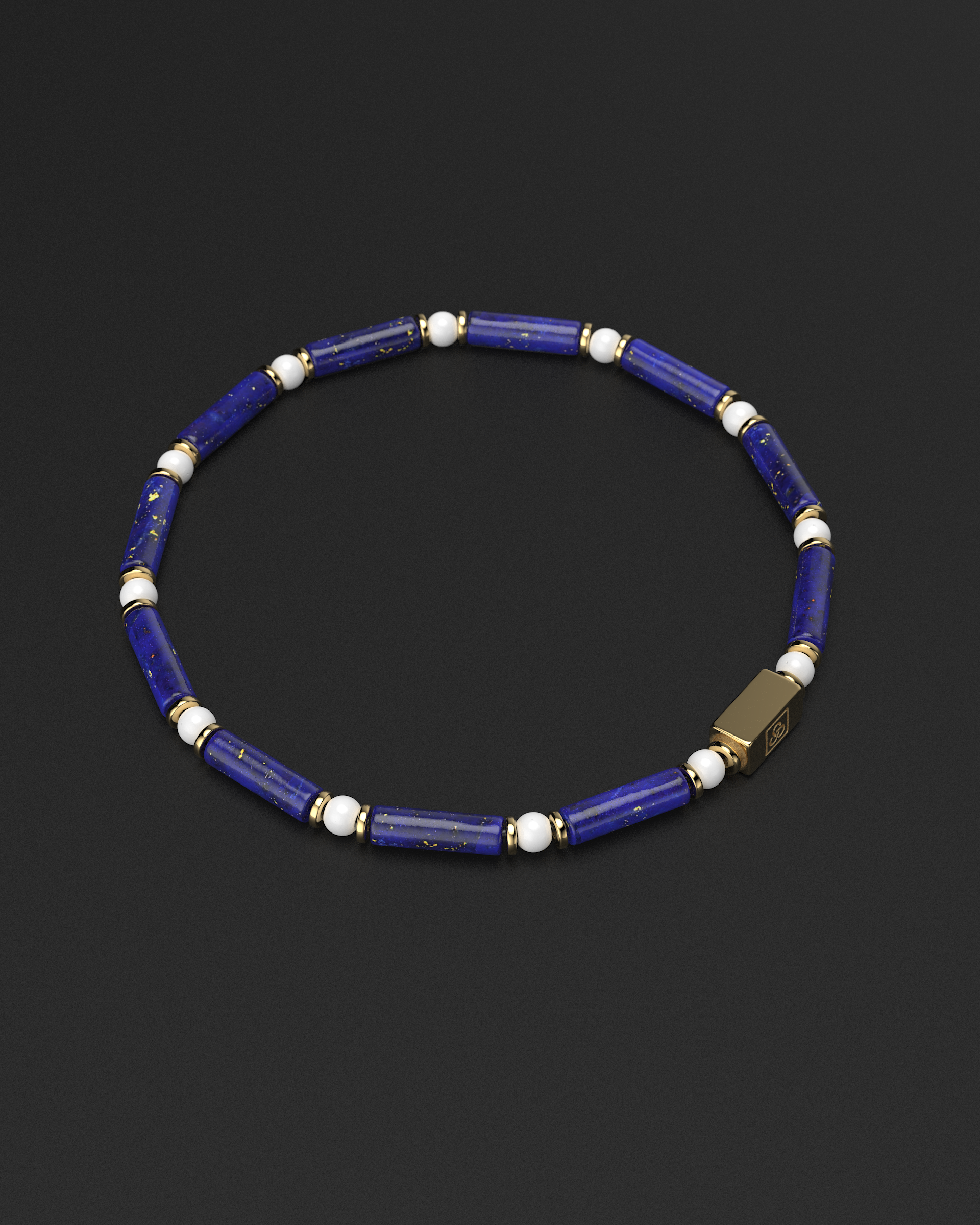 Lapis Lazuli + Tridacna Bracelet 4mm | PIPE