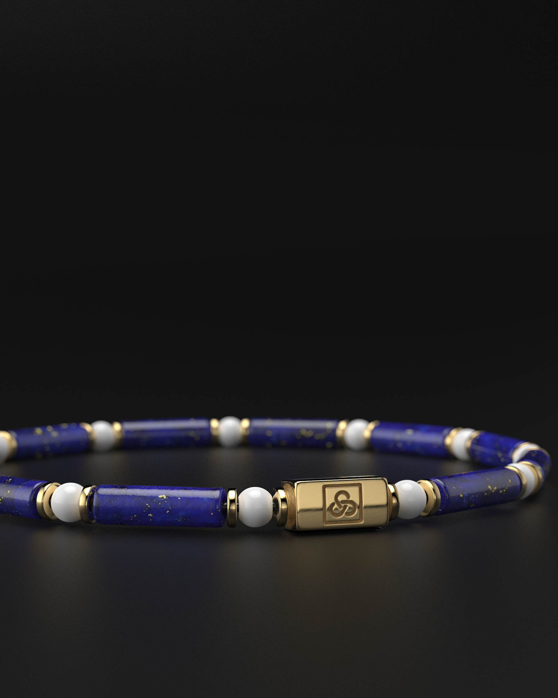Lapis Lazuli + Tridacna Bracelet 4mm | PIPE
