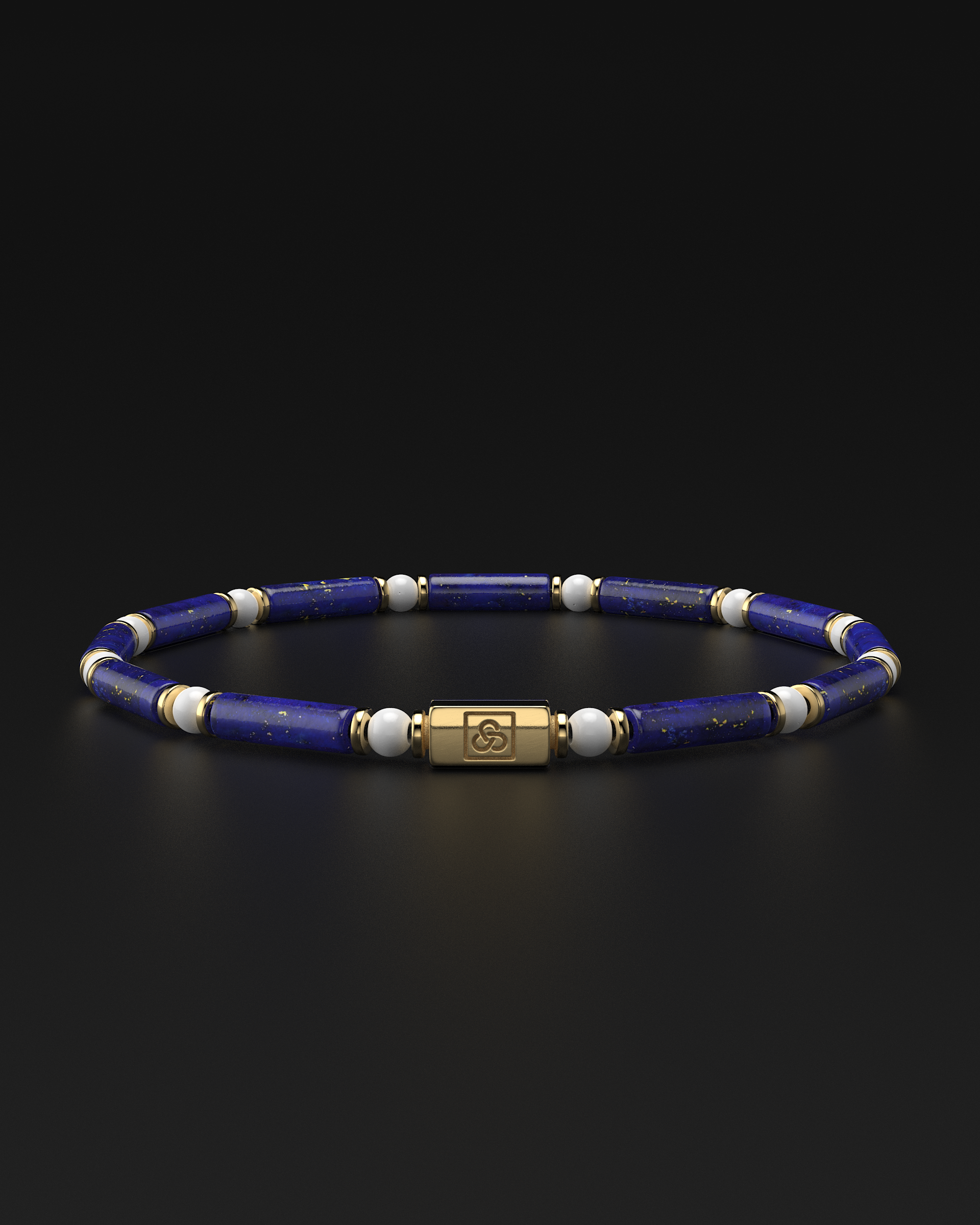 Lapis Lazuli + Tridacna Bracelet 4mm | PIPE