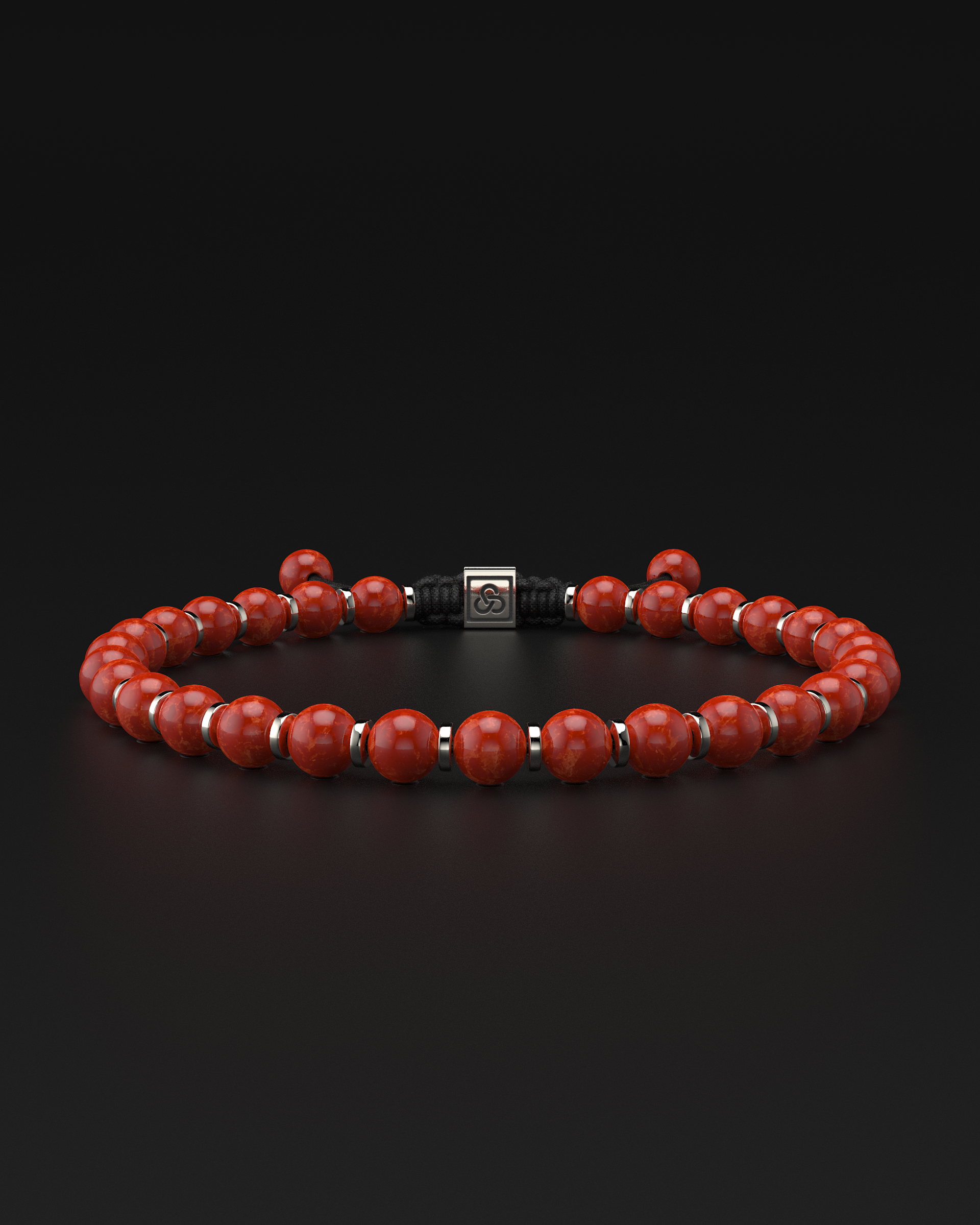 Bracelet en jade rouge 6mm | Prière