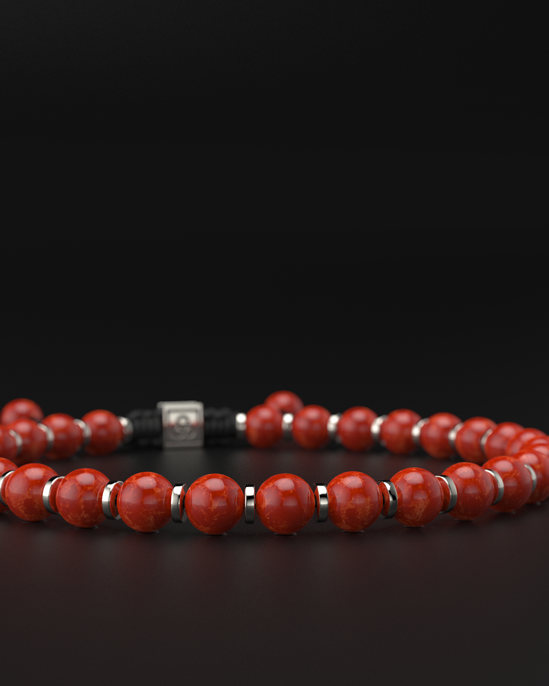 Bracelet en jade rouge 6mm | Prière