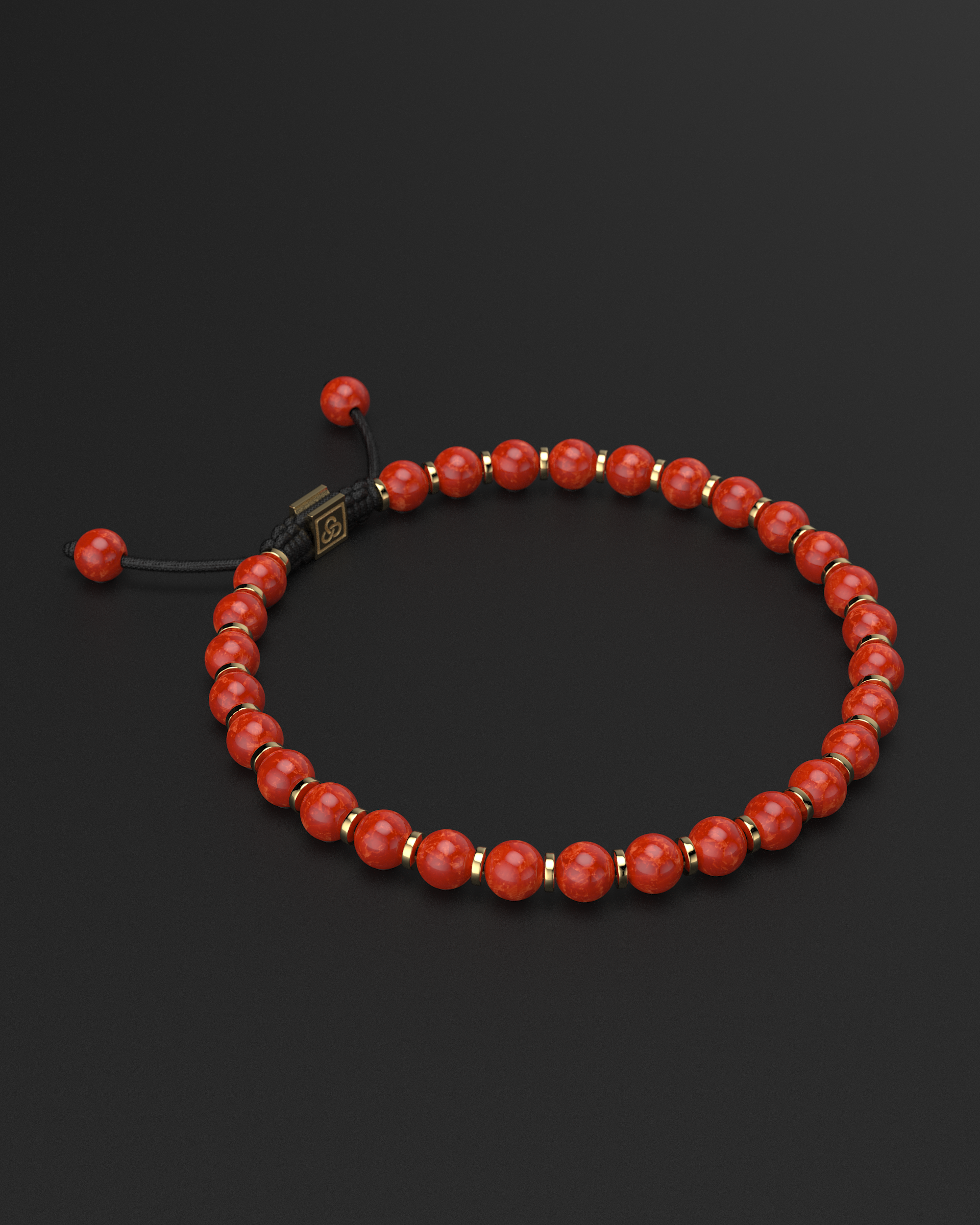 Bracelet en jade rouge 6mm | Prière