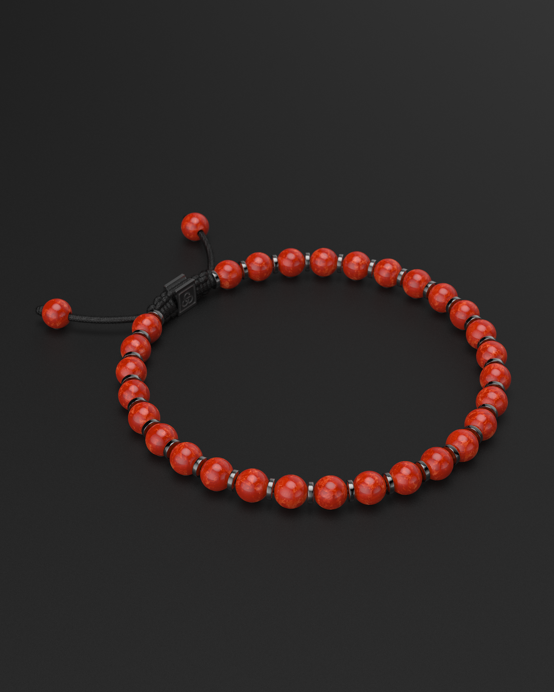 Bracelet en jade rouge 6mm | Prière