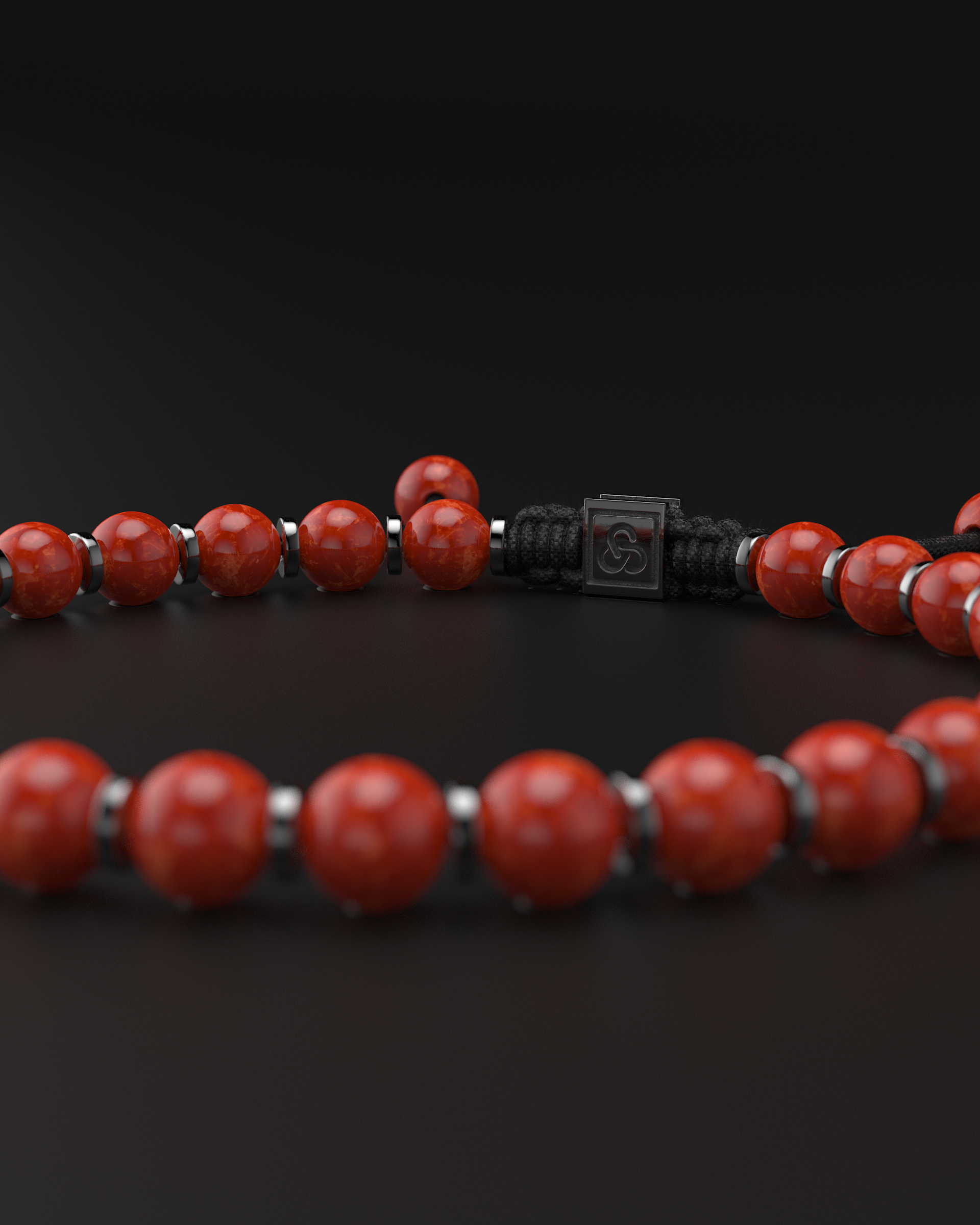 Bracelet en jade rouge 6mm | Prière