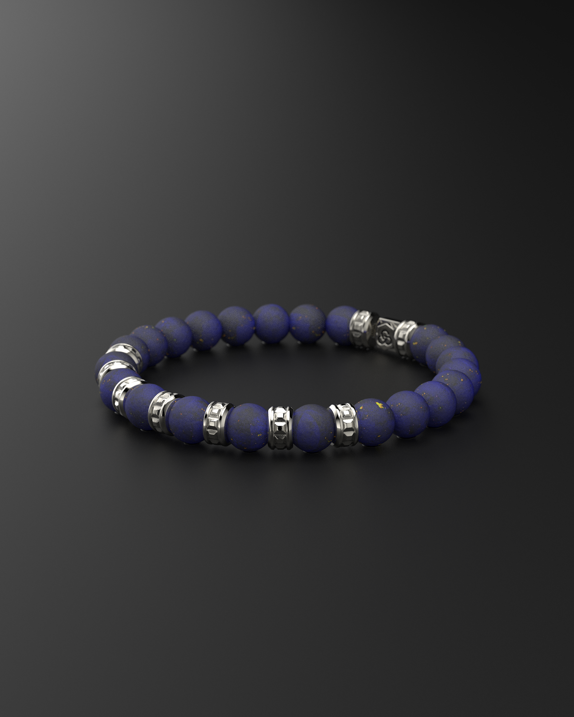 Lapis Lazuli Pyramid Bracelet 8mm | Premium #1