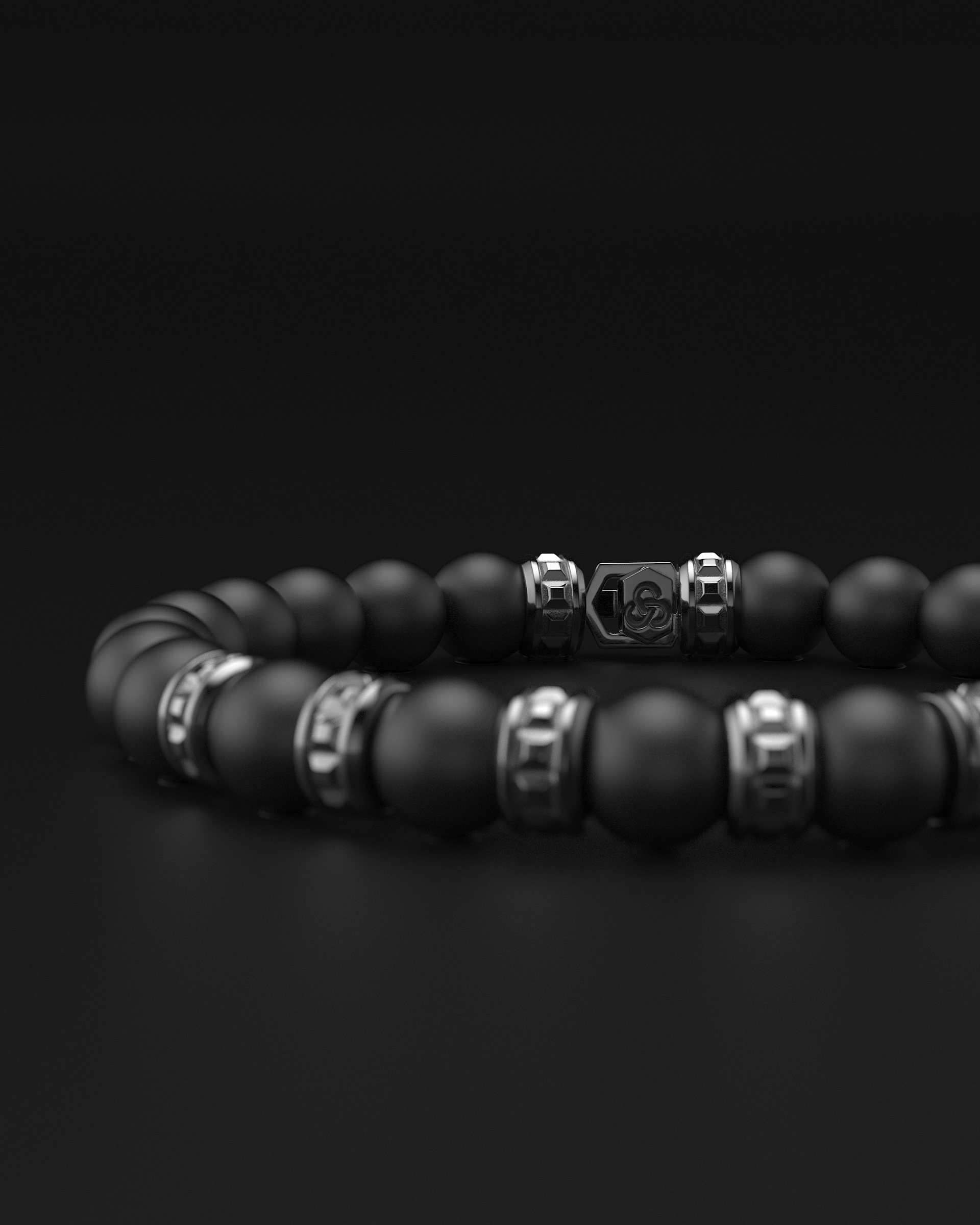 Bracciale Opaco Onice 6mm | Essenziale